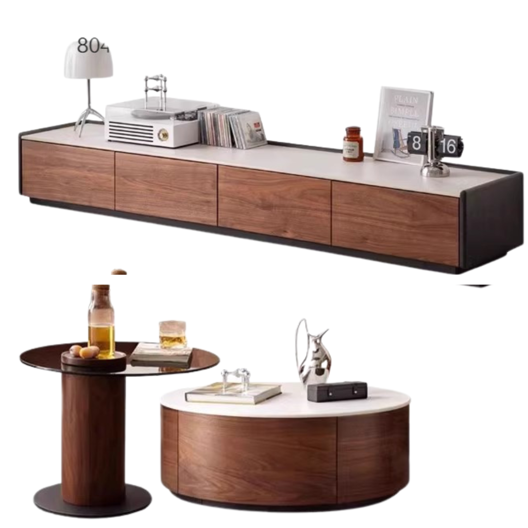 out of stock 70.9х15.8х11 inch/ 180х40х28сm/ Walnut color/ TV cabinet + combination coffee table