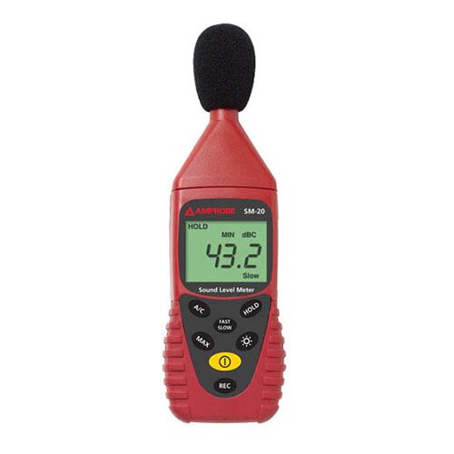 Amprobe SM-20A Digital Sound Level Meter with USB Data Download - Perfect for Noise Monitoring in Factories, Schools, and Home Offices