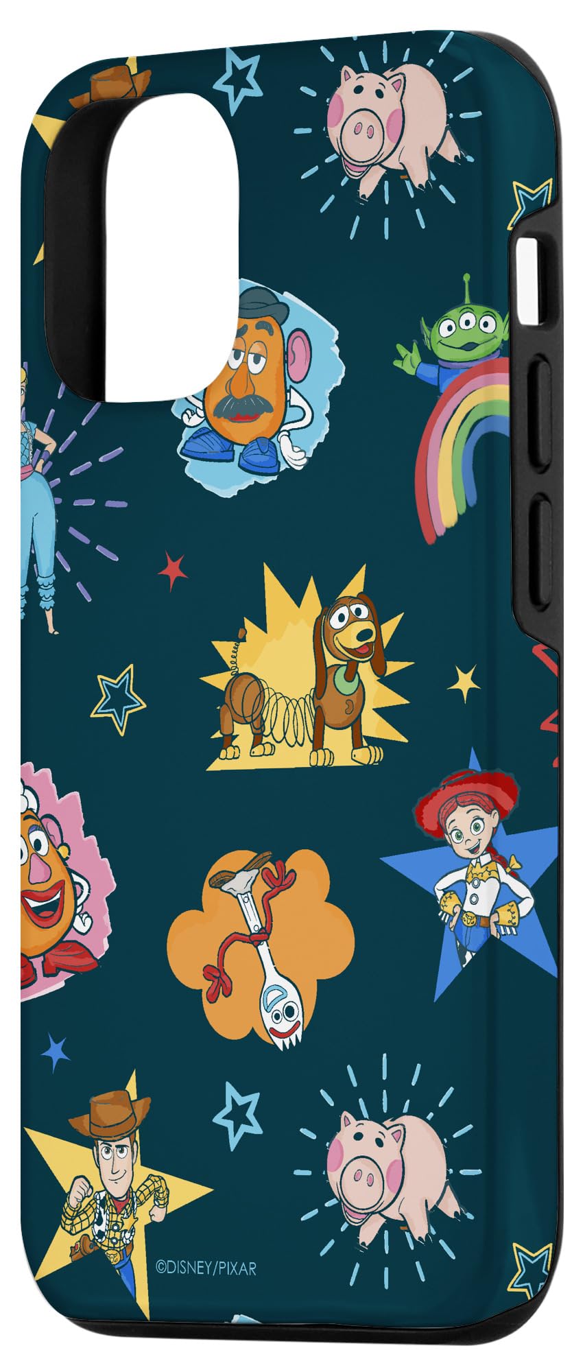 iPhone 12/12 Pro Case - Disney Pixar Toy Story 4 Colorful Rainbow Design Protective Cover | Perfect for Disney Fans, Kids & Movie Lovers - School, Work, Travel & Everyday Use