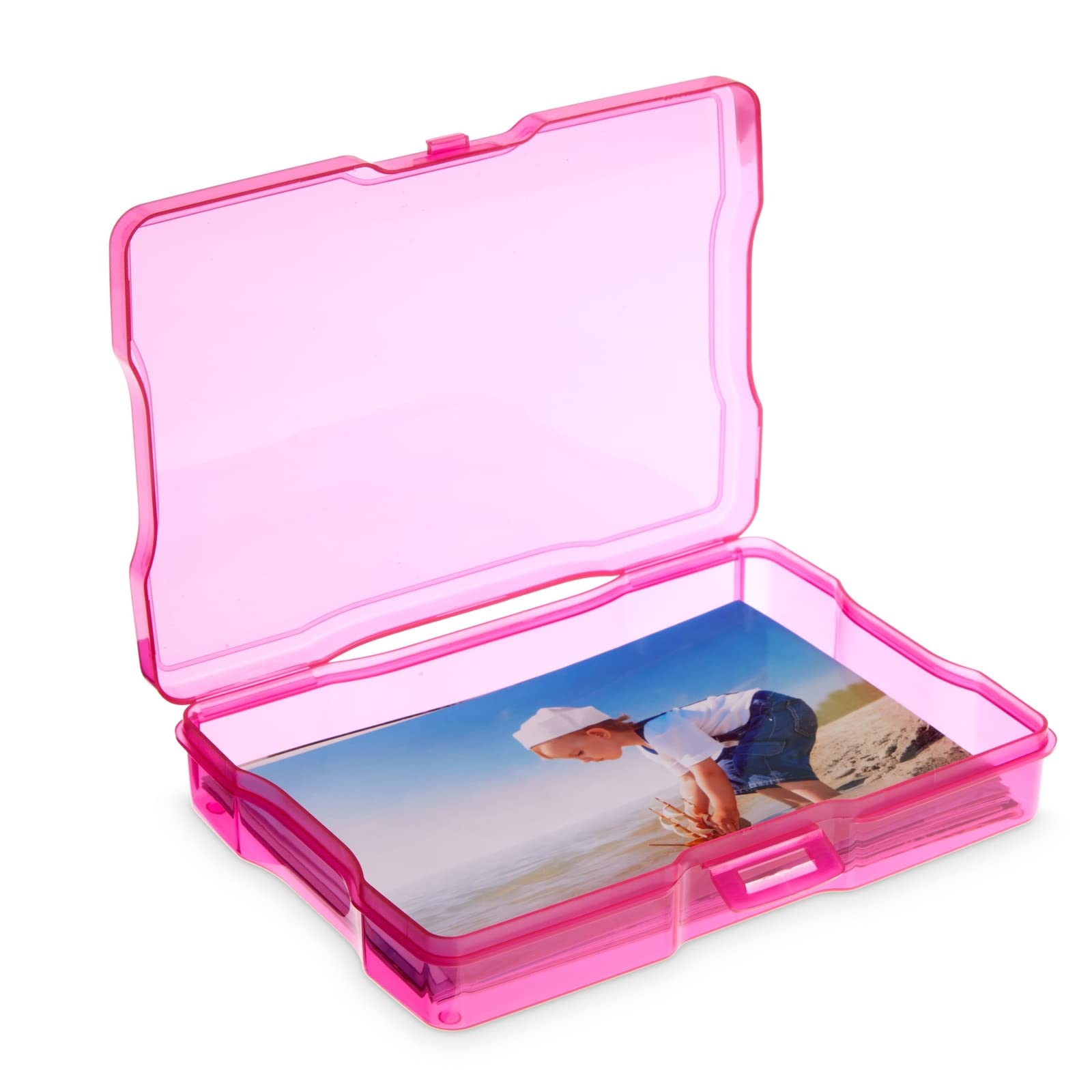 Paper Junkie 4 x 6 Inch Photo Storage Box Set - 6 Inner Cases & 1 Plastic Organizer Box for Stickers, Crafts, Seeds & Art Supplies | Perfect for Home, School & Classroom Organization | Compact Craft Storage Solution for Scrapbooking, Card Making & DIY Projects