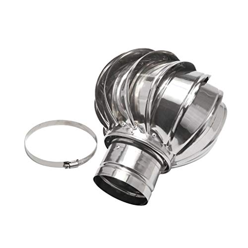 Stainless Steel Rotating Chimney Cowl Cap - 160mm Anti-Downdraught Spinner for Standard Chimney Pots | Weatherproof & Durable | Perfect for Homes, Fireplaces & Outdoor Use