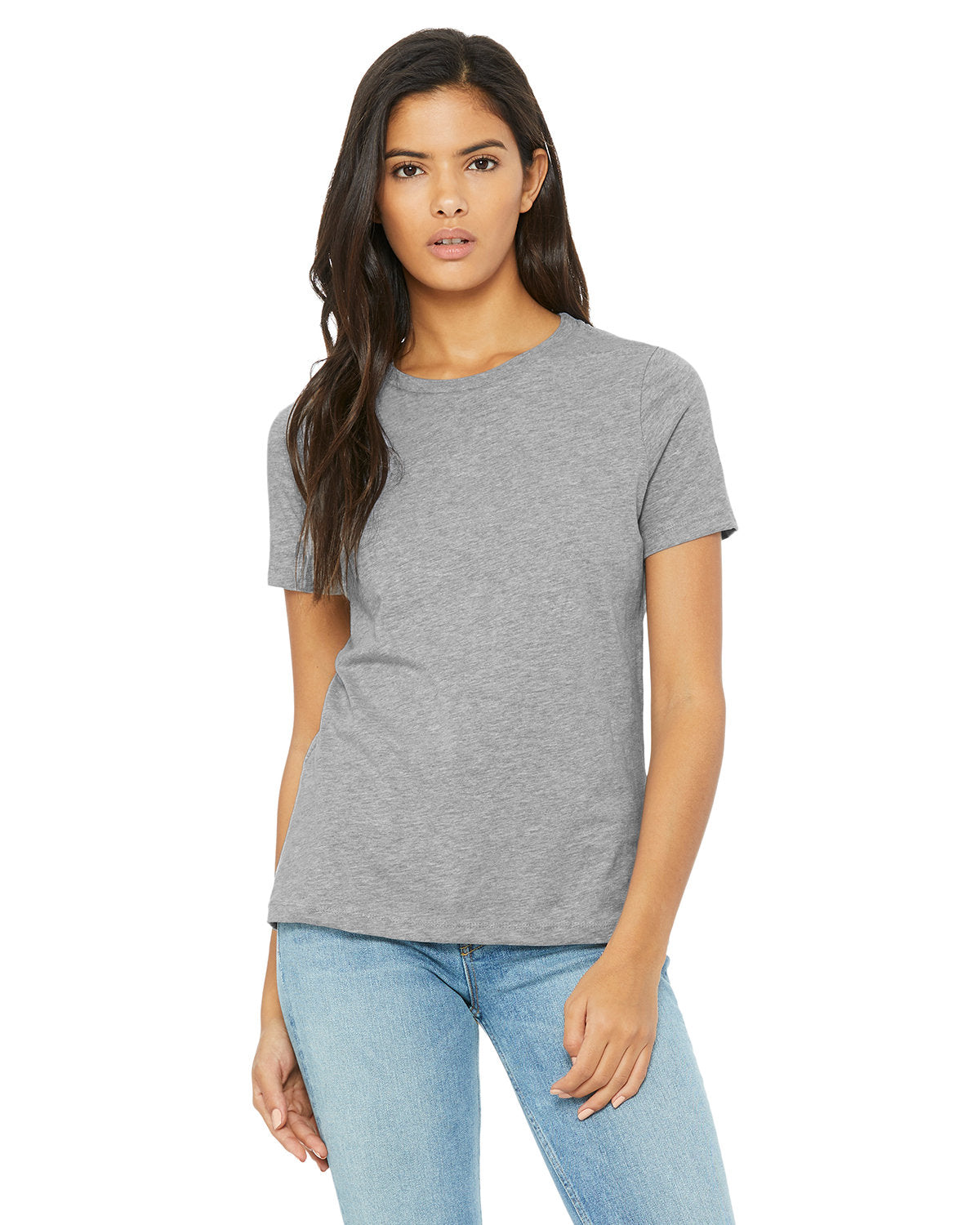 Bella + Canvas 6400CVC Women's Relaxed Fit Heather Short Sleeve T-Shirt - Soft Cotton Blend Tee for Casual Wear, Gym & Everyday Comfort