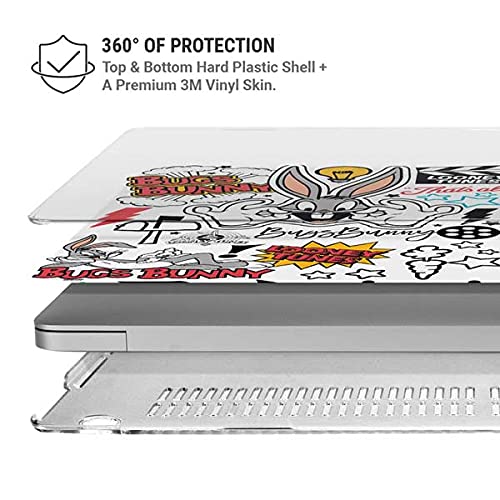 Officially Licensed Warner Bros Bugs Bunny Patches MacBook Pro 16in Case (2019-2020 Model) - Protective Skin Cover Compatible with MacBook Pro 16 Inch | Perfect for Work, School & Travel