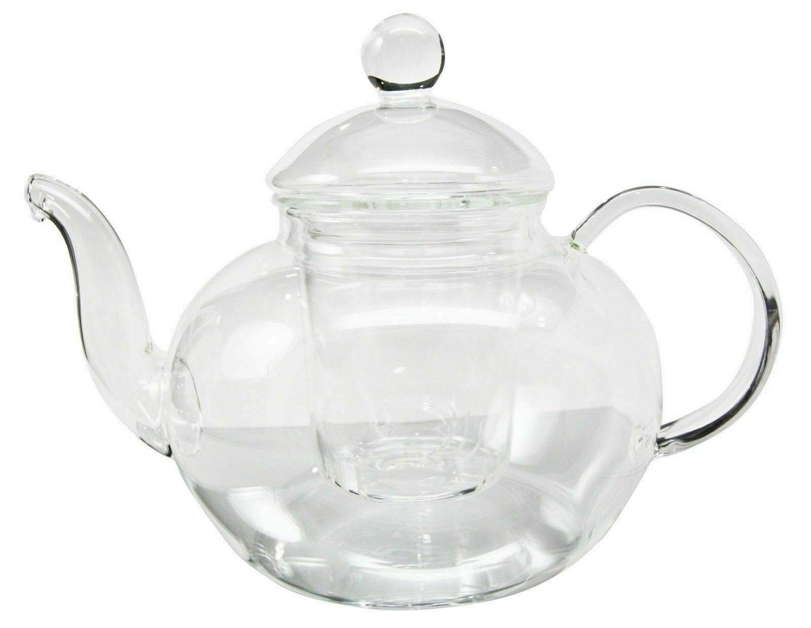 Premium 38oz Borosilicate Glass Tea Pot with Infuser - Heat Resistant & Clear - Perfect for Loose Leaf Tea, Herbal Brews & Iced Tea at Home or Office