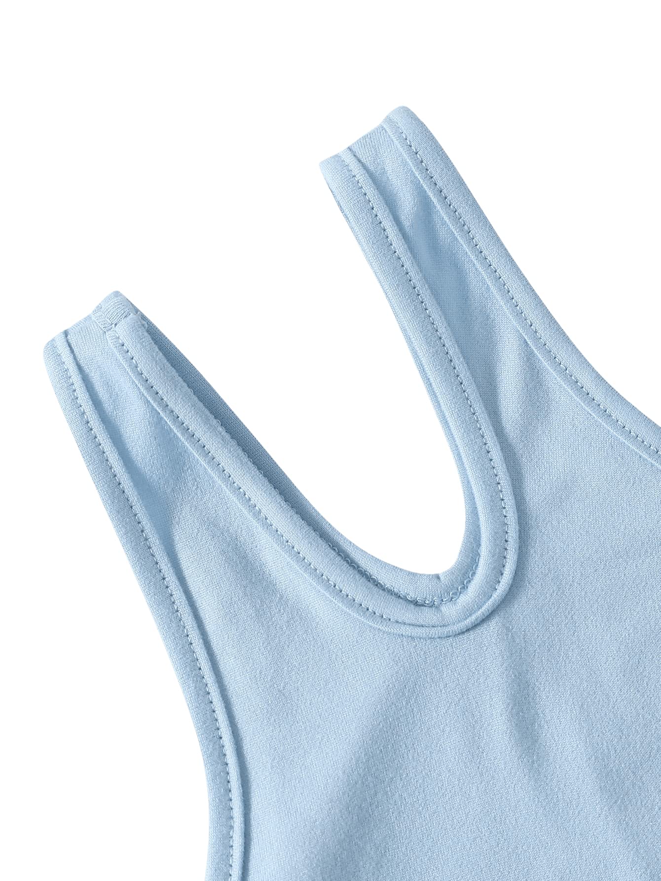 Verdusa Women's Cut Out One Shoulder Sleeveless Drawstring Side Crop Tank Top - Sexy Summer Casual Tops for Beach, Party & Date Night Outfits