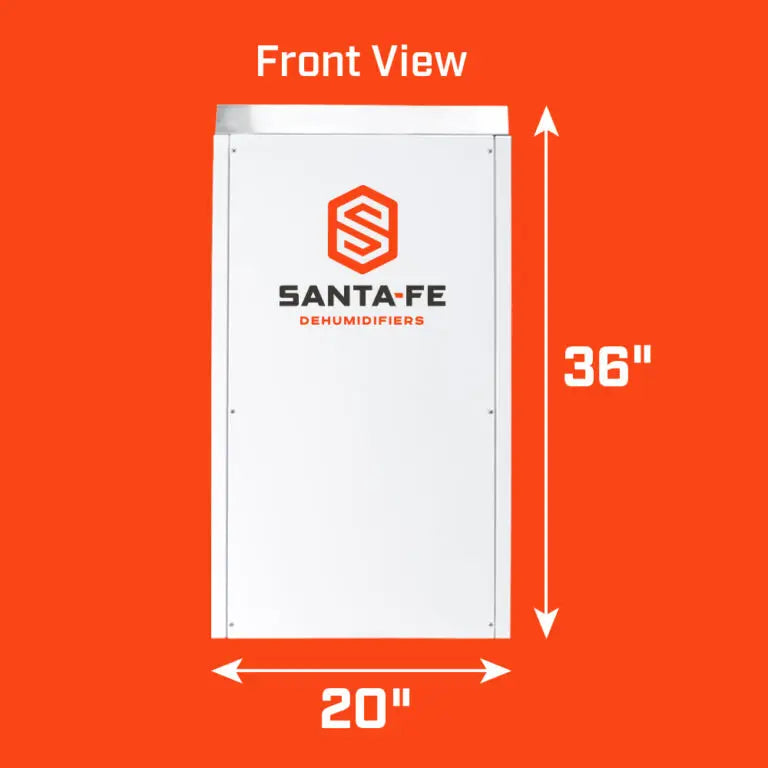 Santa Fe Classic Vertical Series Dehumidifier - High Efficiency Moisture Control for Basements, Crawl Spaces & Large Areas - Perfect for Home, Office & Commercial Use