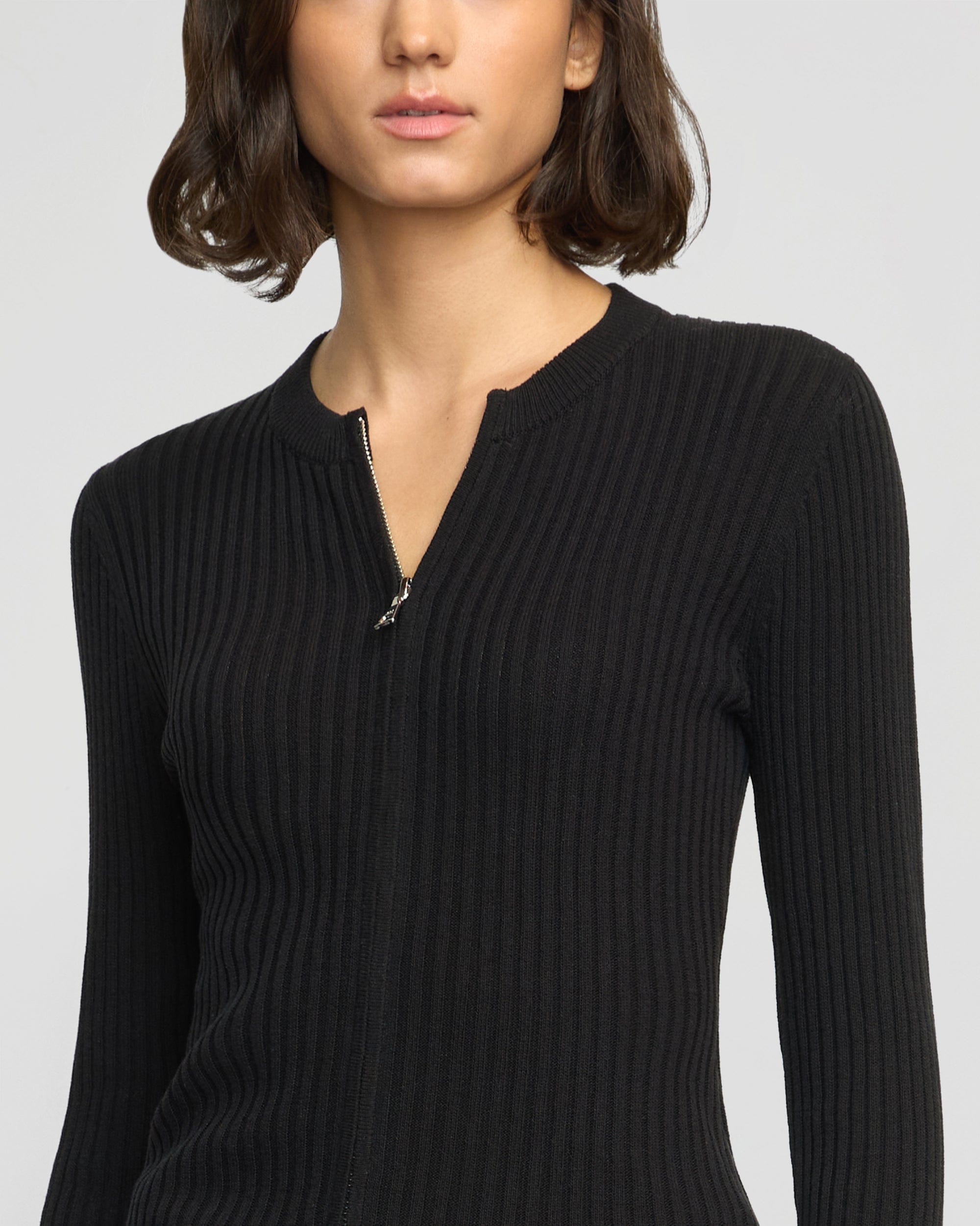 Kayla Ribbed Two-Way Zip Sweater for Women - Stylish & Cozy Pullover for Fall & Winter Fashion | Perfect for Casual Outfits & Layering