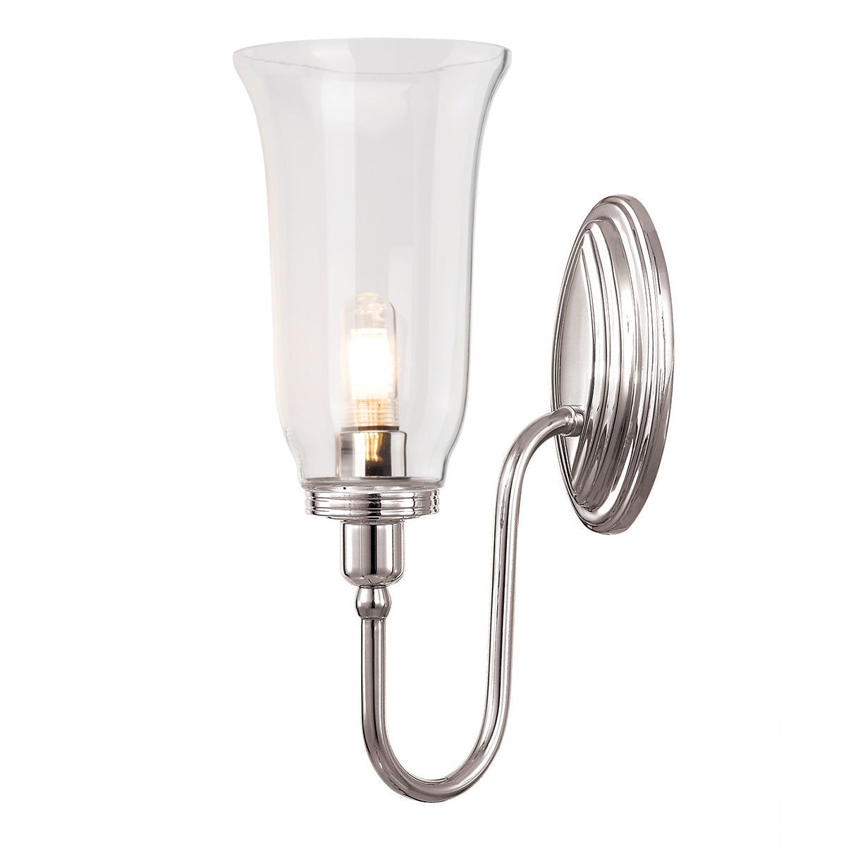 Blake 1Lt IP44 Waterproof Bathroom Wall Light - Polished Brass/Chrome/Nickel Finish for Modern Home & Spa Decor
