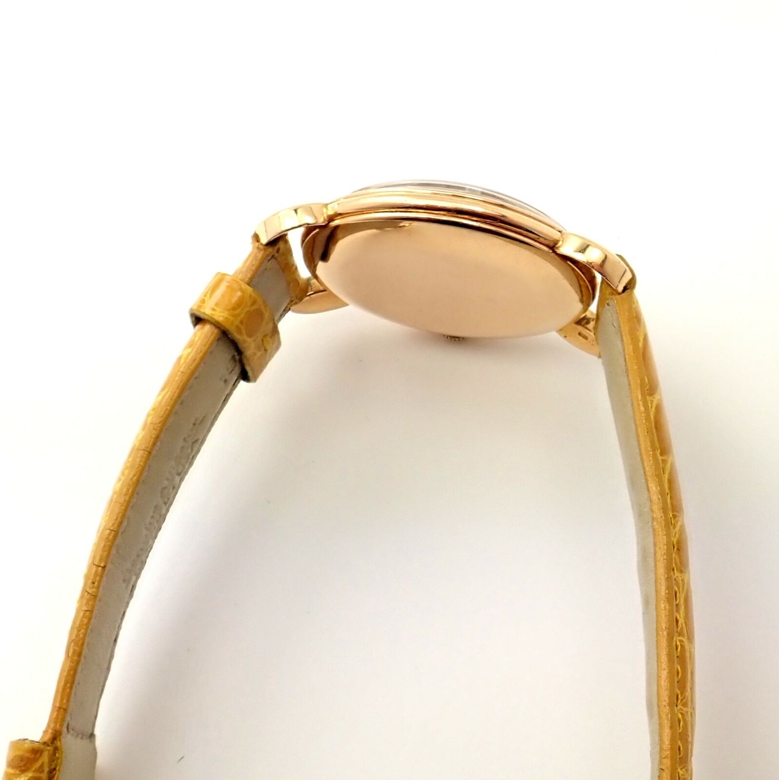 Movado R8405 18k Yellow Gold Automatic Watch with Yellow Alligator Band – Luxury Timepiece for Men, Perfect for Business Meetings & Formal Events