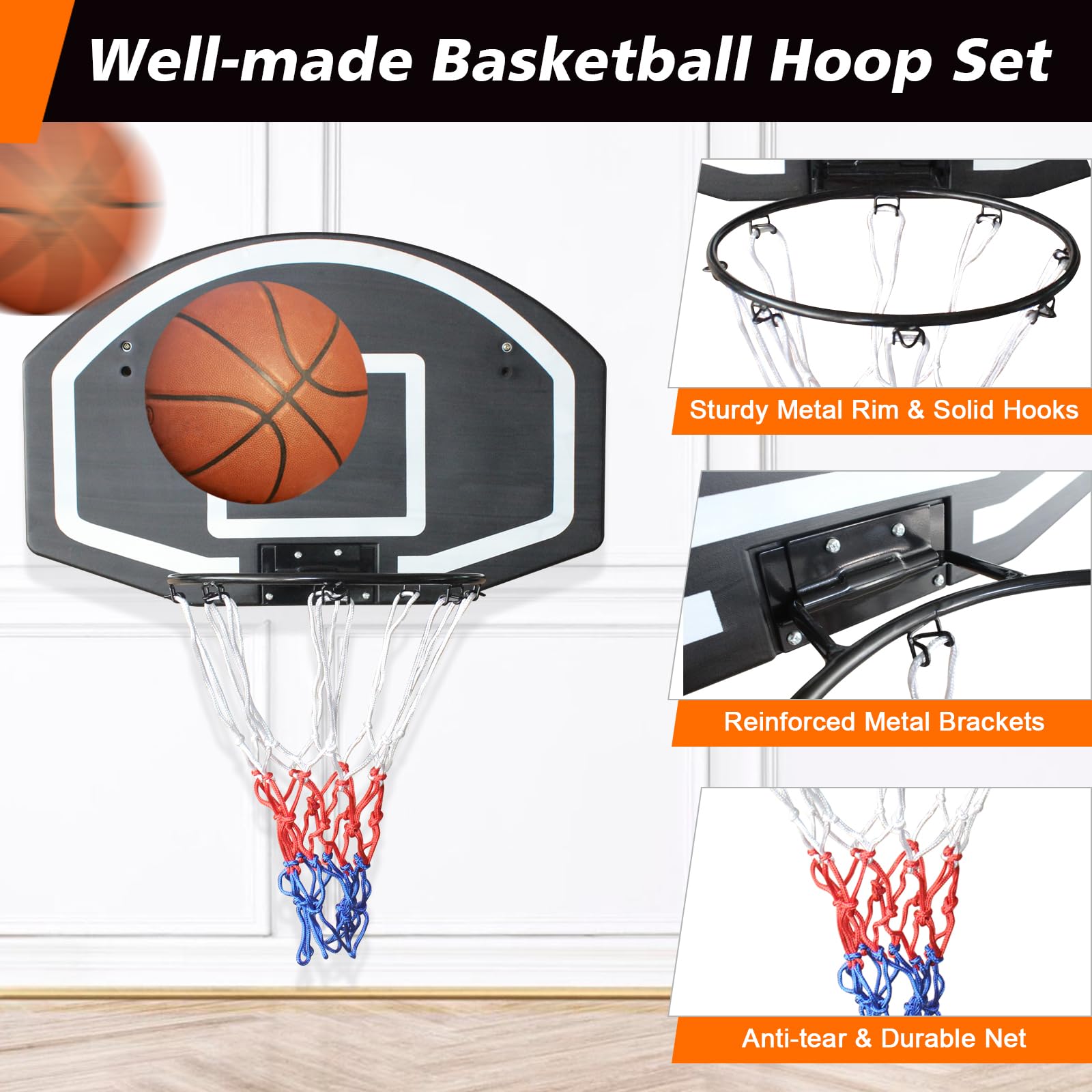 Rakon Wall-Mounted Basketball Hoop - 28.5
