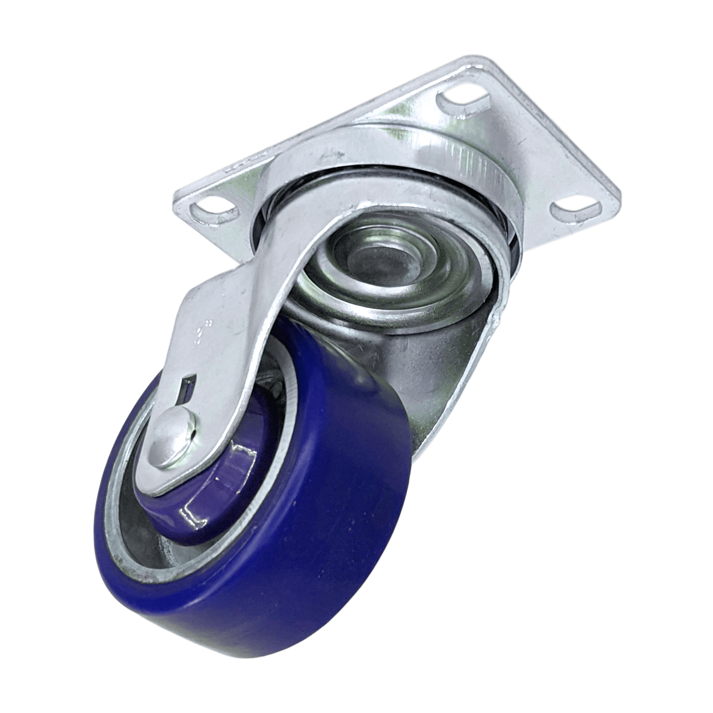 3 x 1-1/4 Inch Heavy Duty Polyon Aluminum Swivel Casters - 350 lbs Capacity per Caster - for Industrial Equipment, Furniture, and Workbenches