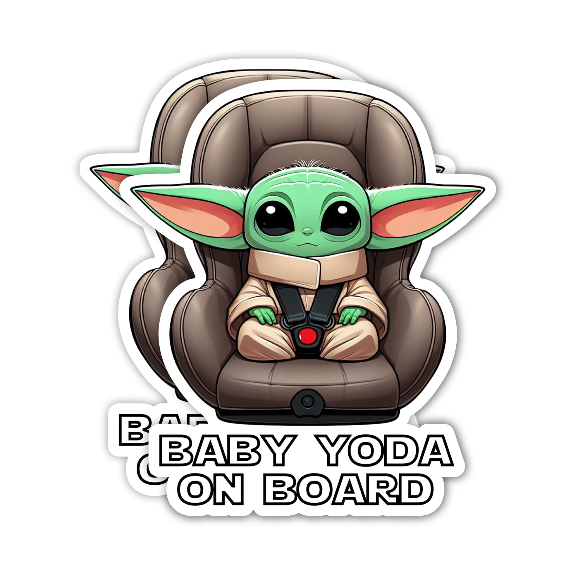 eDesign Baby Alien on Board Car Sticker - 2-Pack 5 Inch Decals for Cars, Trucks, SUVs & Vans - Waterproof Baby in Car Window & Bumper Decal - Perfect for New Parents & Family Safety Awareness