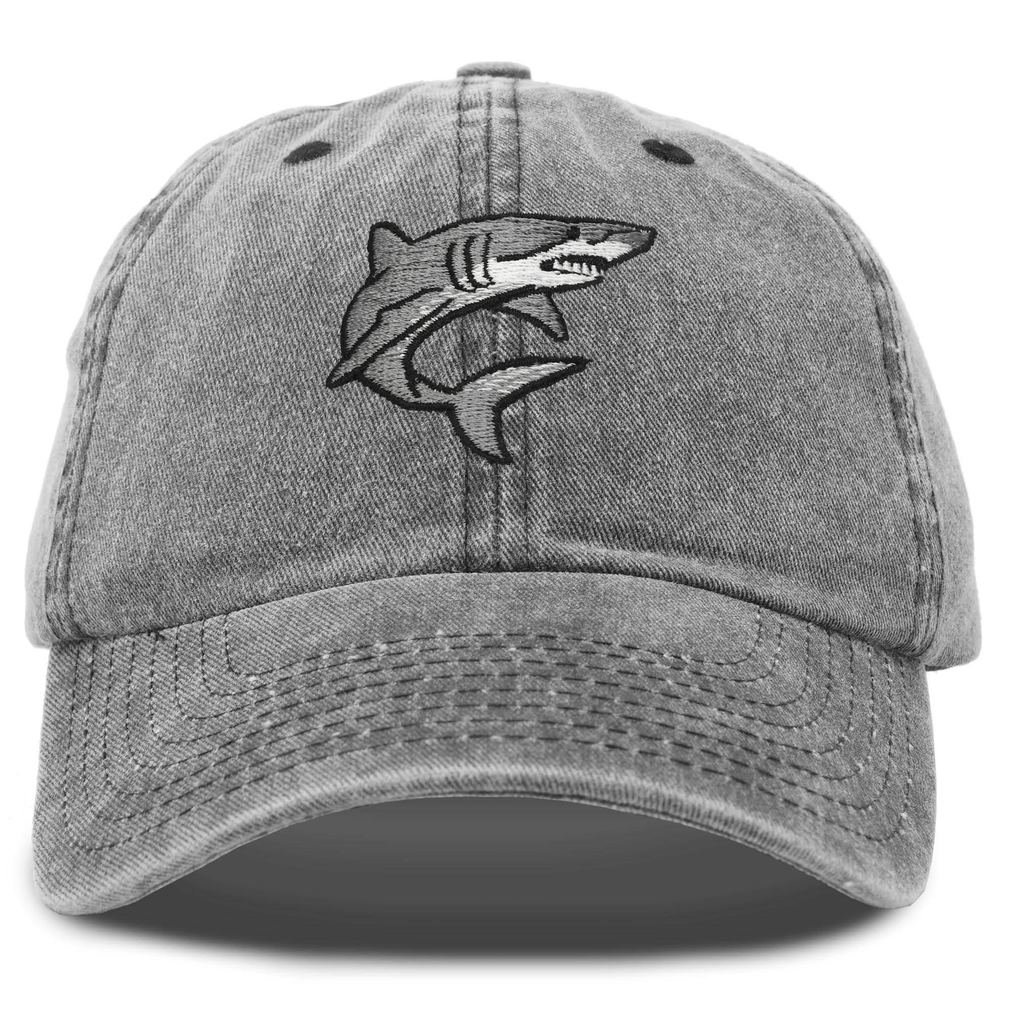 DALIX Embroidered Great White Shark Baseball Cap - Adjustable Cotton Hat for Men & Women - Perfect for Fishing, Beach, and Outdoor Activities