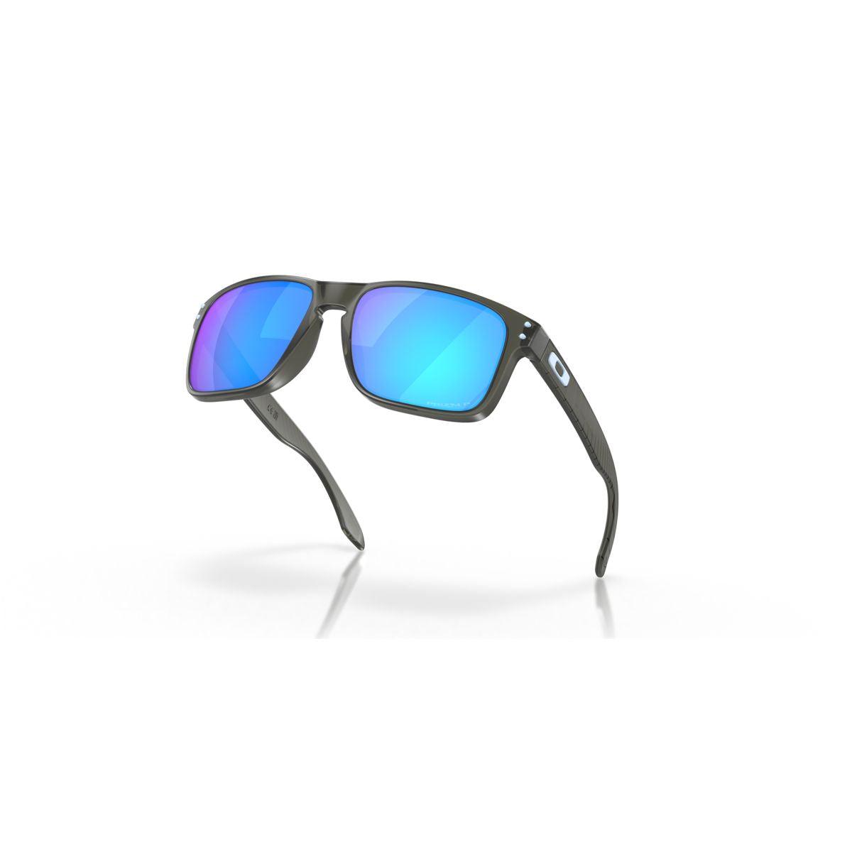 Oakley Holbrook Sunglasses - Matte Grey Smoke Frame with Prizm Sapphire Polarized Lenses (Low Bridge Fit) for Men & Women - Model 0OO9244 924465 - Perfect for Driving, Outdoor Sports & Everyday Fashion