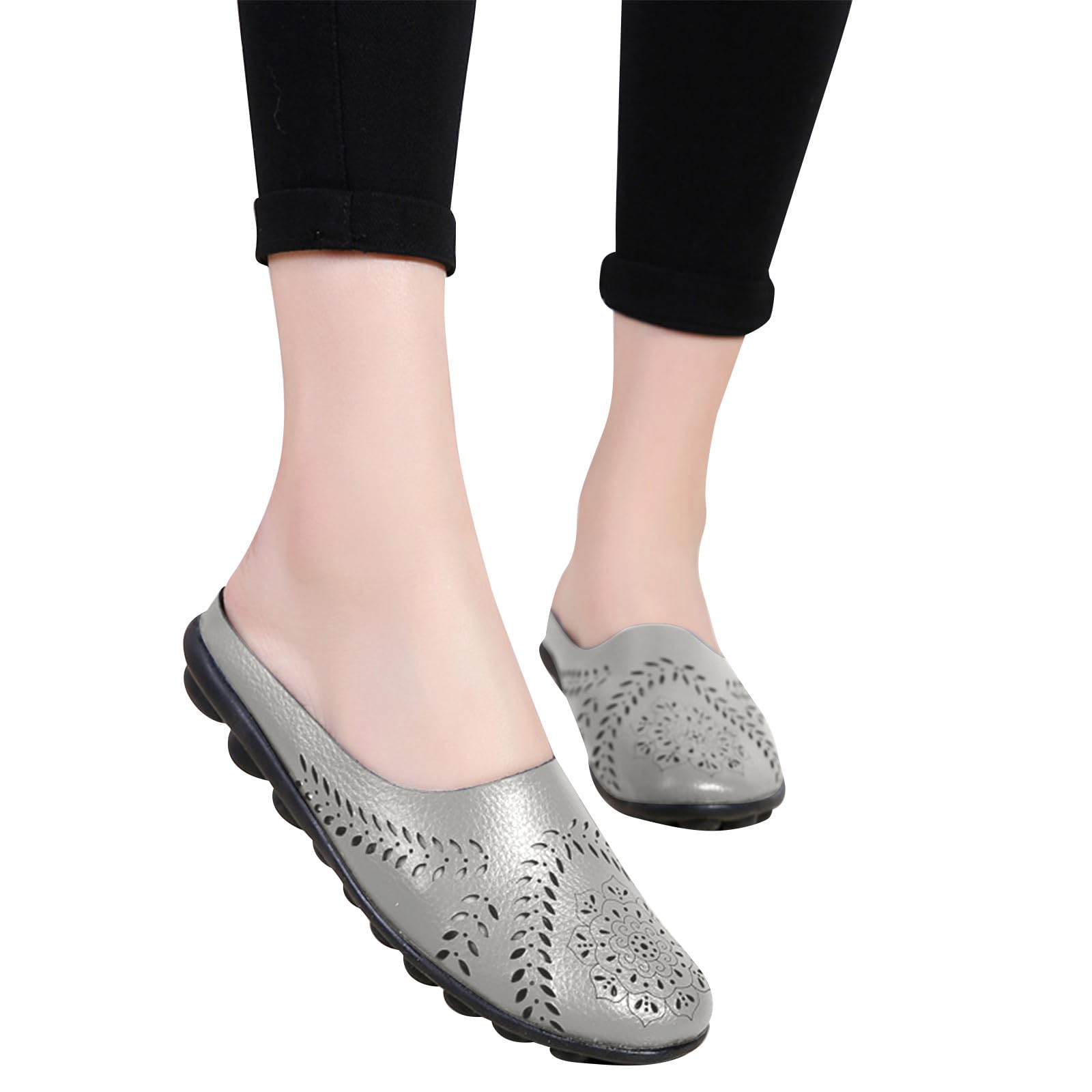 Women's Slip-On Tennis Shoes with Arch Support - Wide Round Toe Flat Heel Loafers - Comfortable Canvas Sneakers for Casual Wear, Walking & Holiday Gifts (Christmas)