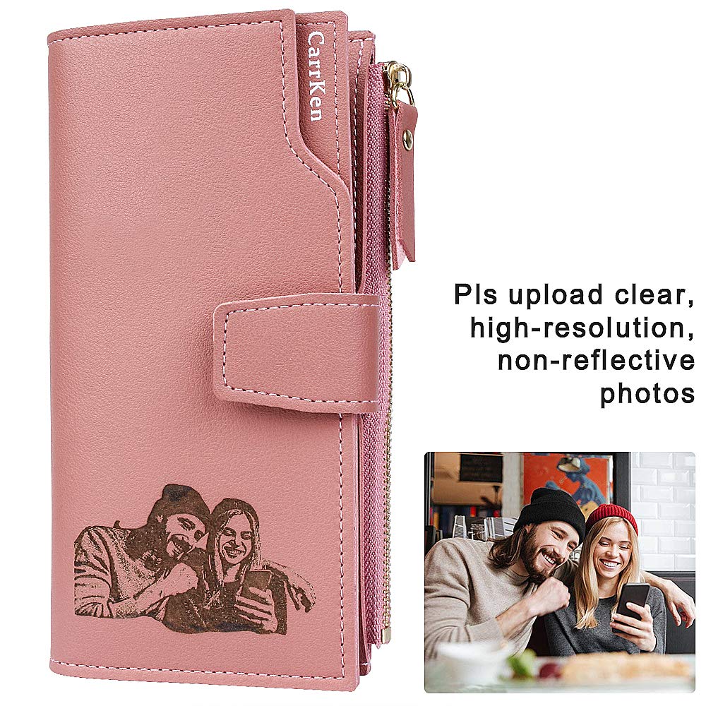 Personalized Leather Wallets for Women - Engraved Credit Card Holder & Long Clutch Purse - Perfect Gift for Mom, Wife, Sister, Daughter - Birthday, Anniversary, Mother's Day, Christmas Present - Ideal for Daily Use, Travel, and Special Occasions