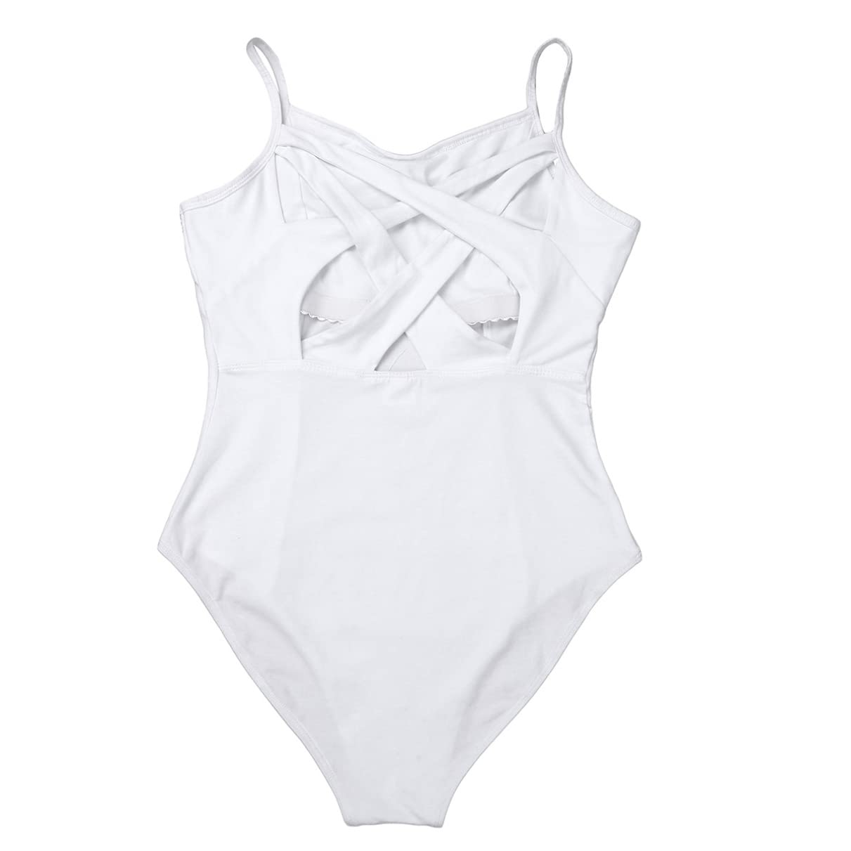 Women's Criss Cross Back Built-In Shelf Bra Ballet Dance Leotard - Gymnastic Bodysuit for Ballet, Yoga & Performance - Perfect for Dance Class, Recitals & Fitness Training