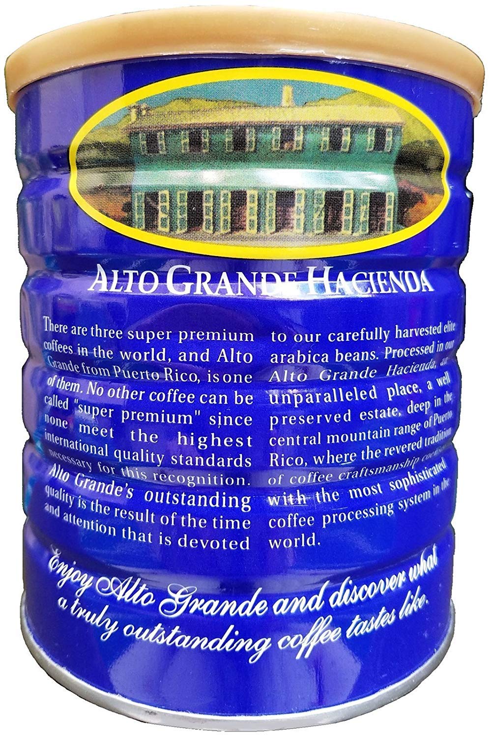Alto Grande Super Premium Coffee Ground - Single Origin Puerto Rican Coffee, 8.8oz Canister (Pack of 6) - Rich Aroma & Smooth Taste for Home Brewing, Office Use & Gifts