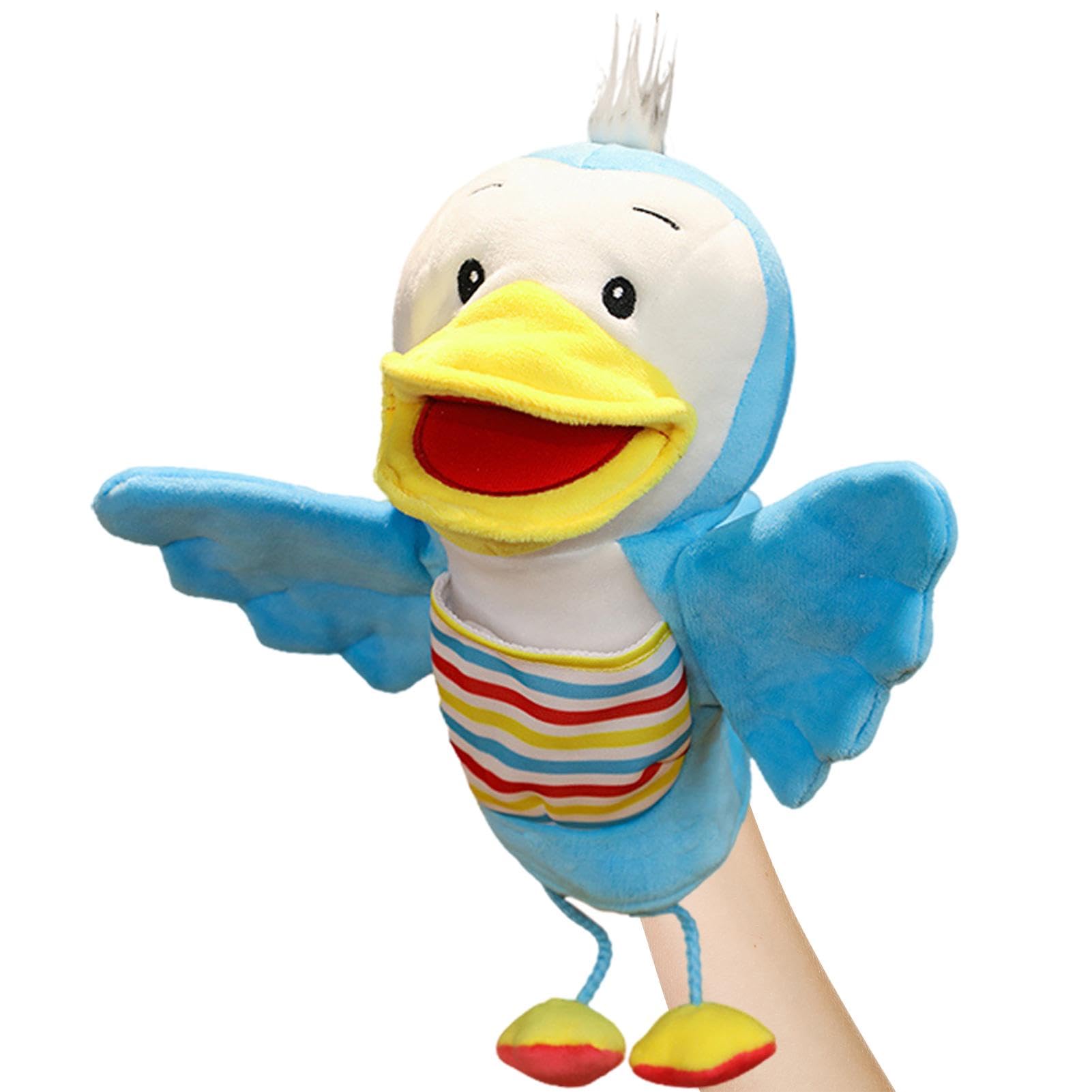 Cartoon Duck Hand Puppets for Kids - Soft Interactive Plush Toy for Storytelling, Role Play & Early Learning - Fun Educational Gift for Toddlers & Preschoolers