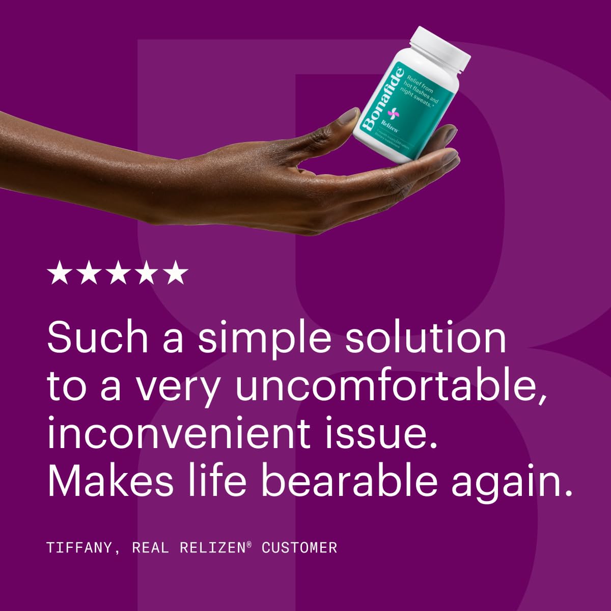 Bonafide Menopause Relief Supplement - 180 Tablets (90 Day Supply) for Hot Flashes & Night Sweats - Hormone-Free, Natural Support for Women During Menopause - Perfect for Work, Travel & Daily Comfort