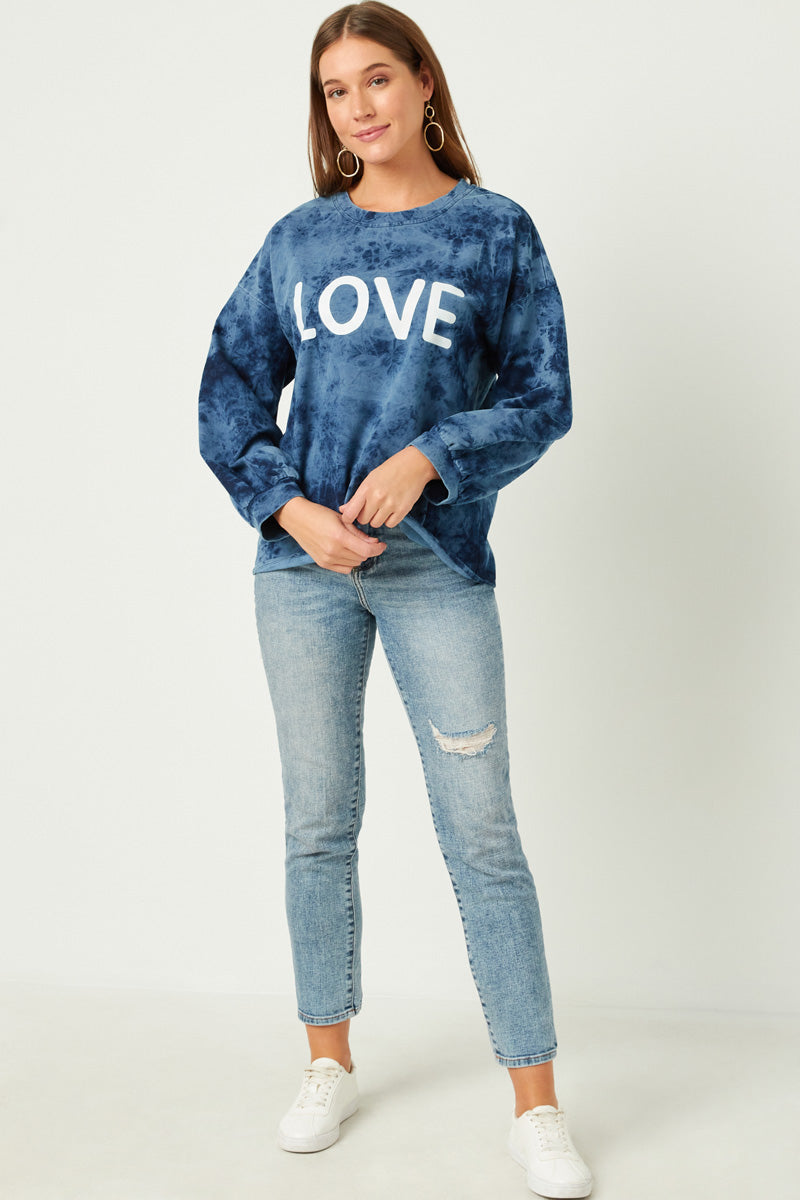 Women's Love Print Long Sleeve T-Shirt - Casual Blouse for Everyday Wear, Date Night & Office Outfits