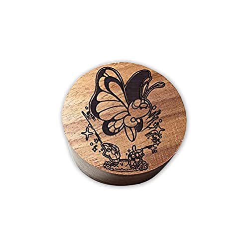 Anime Kawaii Wood Engraved Ring Box - Pikachu Themed Jewelry Holder for Wedding, Engagement & Proposal (I Choose You Custom Design) - Perfect for Ring Bearers, Gift Giving & Anime Lovers