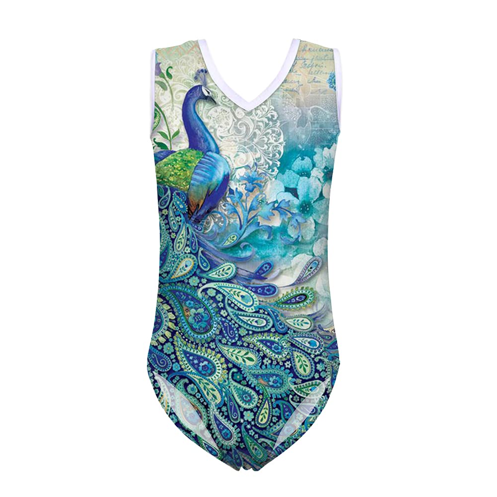 FKELYI Girls' Gymnastics Leotard - Sleeveless Dance Bodysuit for Kids | Athletic One-Piece Performance Wear for Ballet, Cheerleading & Gymnastics Practice