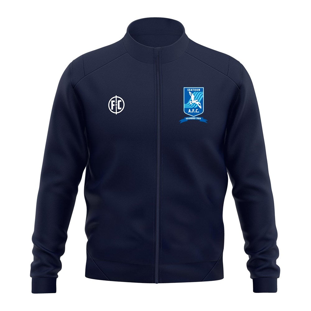 Seatoun AFC Club Men's Full Zip Jacket - Lightweight Windbreaker for Soccer Training & Outdoor Activities