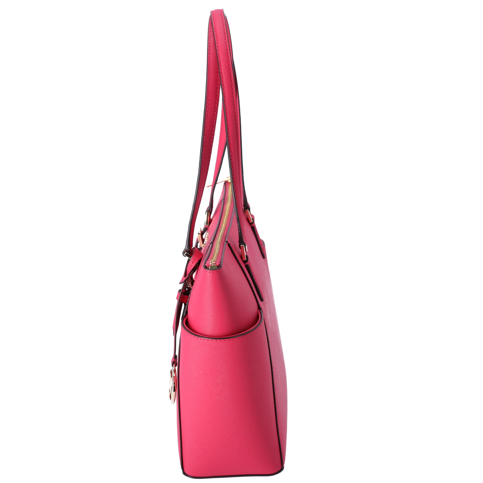 Michael Kors Charlotte Large Top Zip Tote Bag for Women - Stylish Leather Handbag with Spacious Interior, Perfect for Work, Travel & Everyday Use
