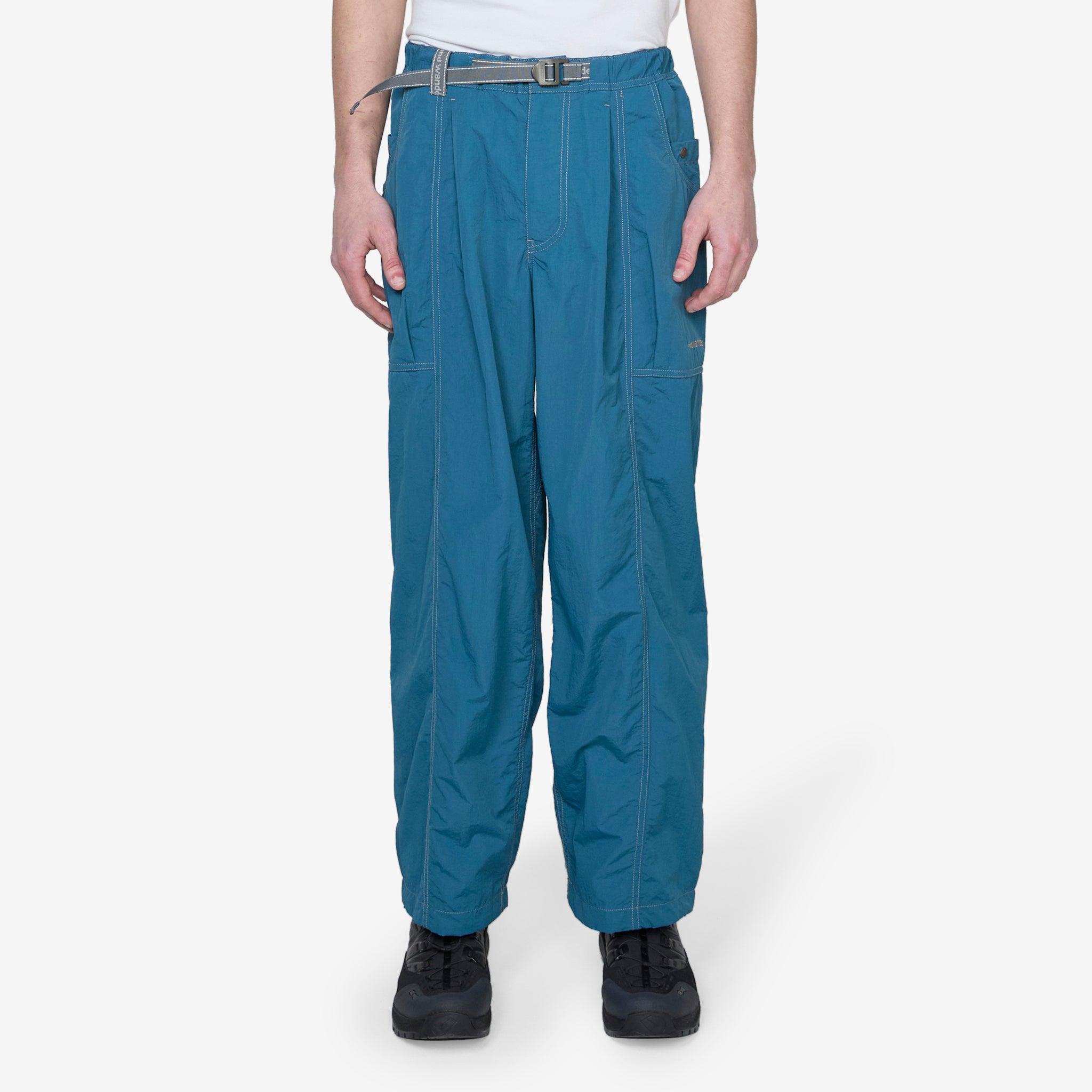 Stylish Crinkled Nylon Pants for Women - Trendy Blue Casual Trousers | Perfect for Travel, Work & Everyday Wear