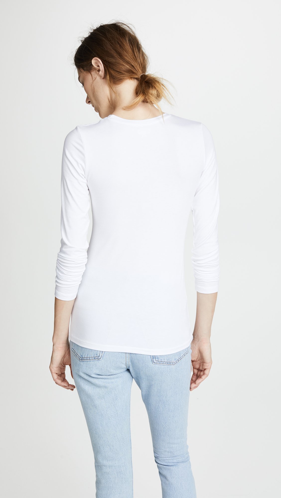 L'AGENCE Women's Crew Neck Tess Shirt - Soft Cotton Casual Blouse for Work & Everyday Wear | Perfect for Office, Date Night & Weekend Outfits
