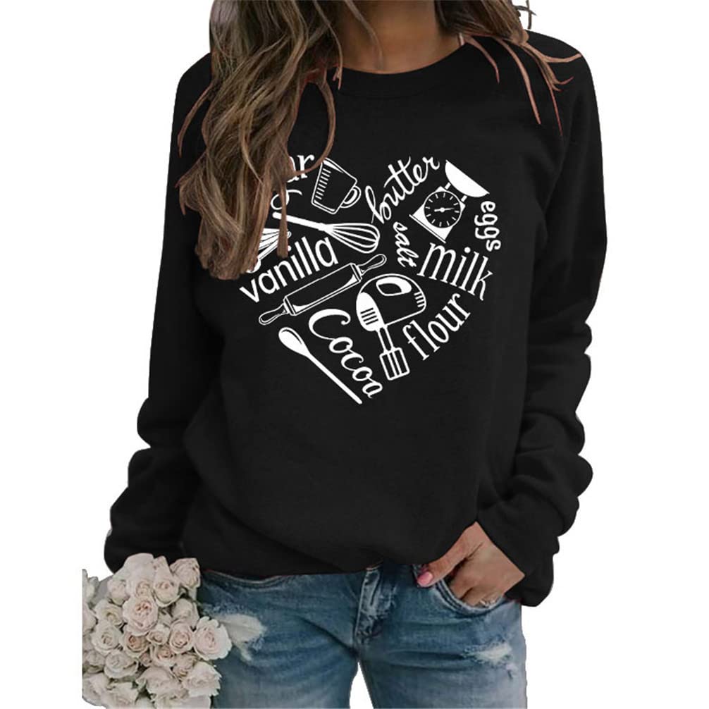 Funny Graphic Sweatshirt for Women - Long Sleeve Crewneck Pullover Lightweight Winter Fall Fashion Top | Casual Wear, Gift Idea, Lounge & Outdoor Activities