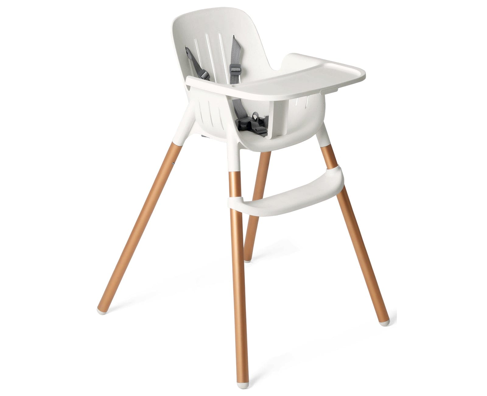 Peg Perego Poke High Chair for Babies & Toddlers - Adjustable Wooden Baby Feeding Chair with Safety Harness - Perfect for Dining, Weaning & Family Mealtime