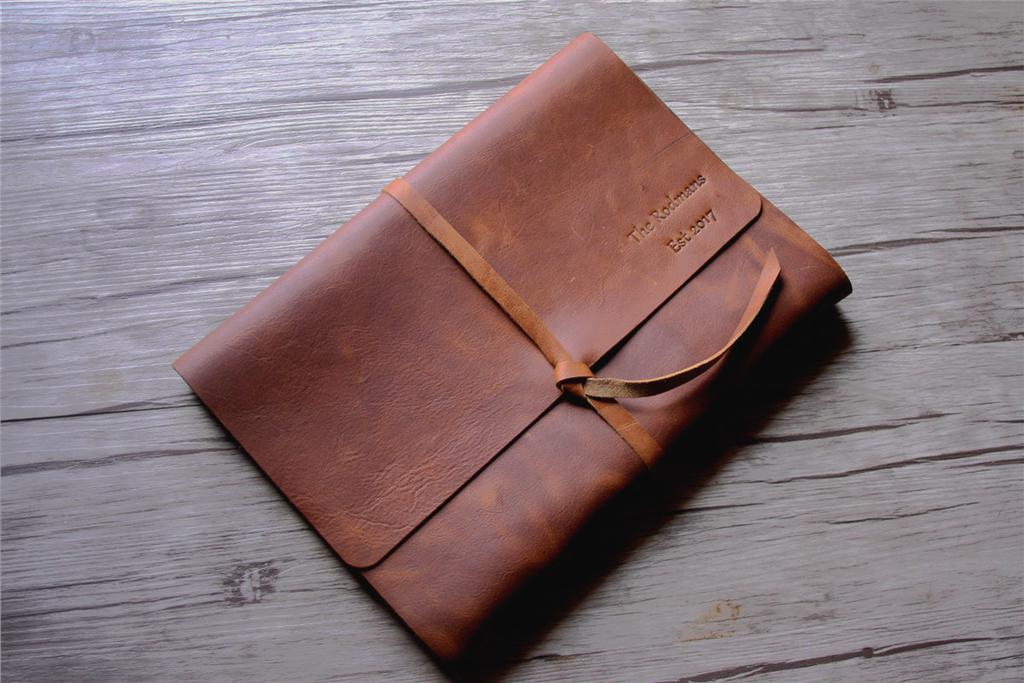 Personalized Leather Grandmother Memory Book - Custom Photo Album for Cherished Family Moments | Perfect Gift for Grandparents Day, Birthdays & Family Reunions