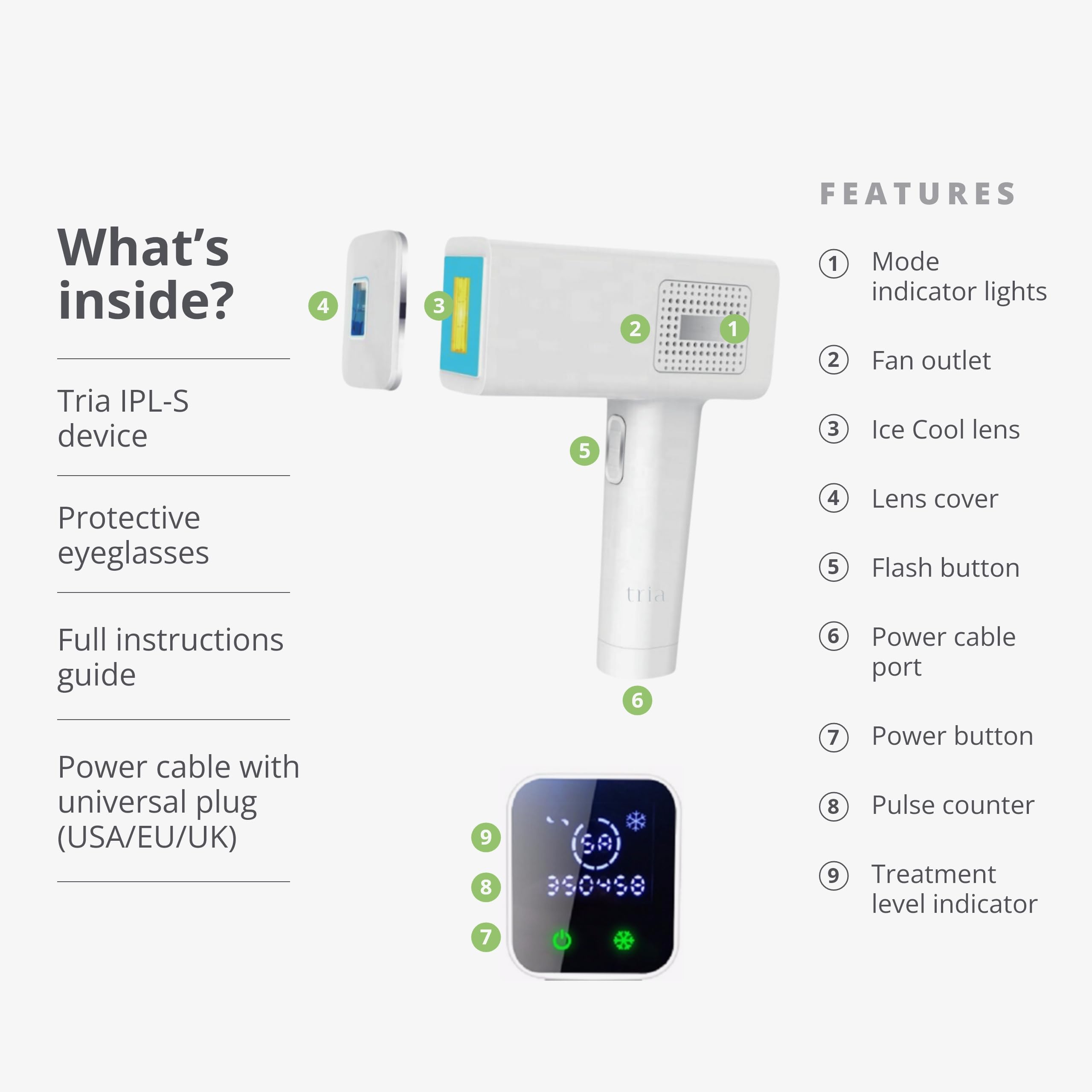 Tria Beauty IPL Hair Removal Device - Permanent Hair Removal for Legs, Bikini & Body - At-Home Laser Hair Removal System with Intense Pulsed Light Technology - Smooth Skin for Summer, Beach & Special Occasions
