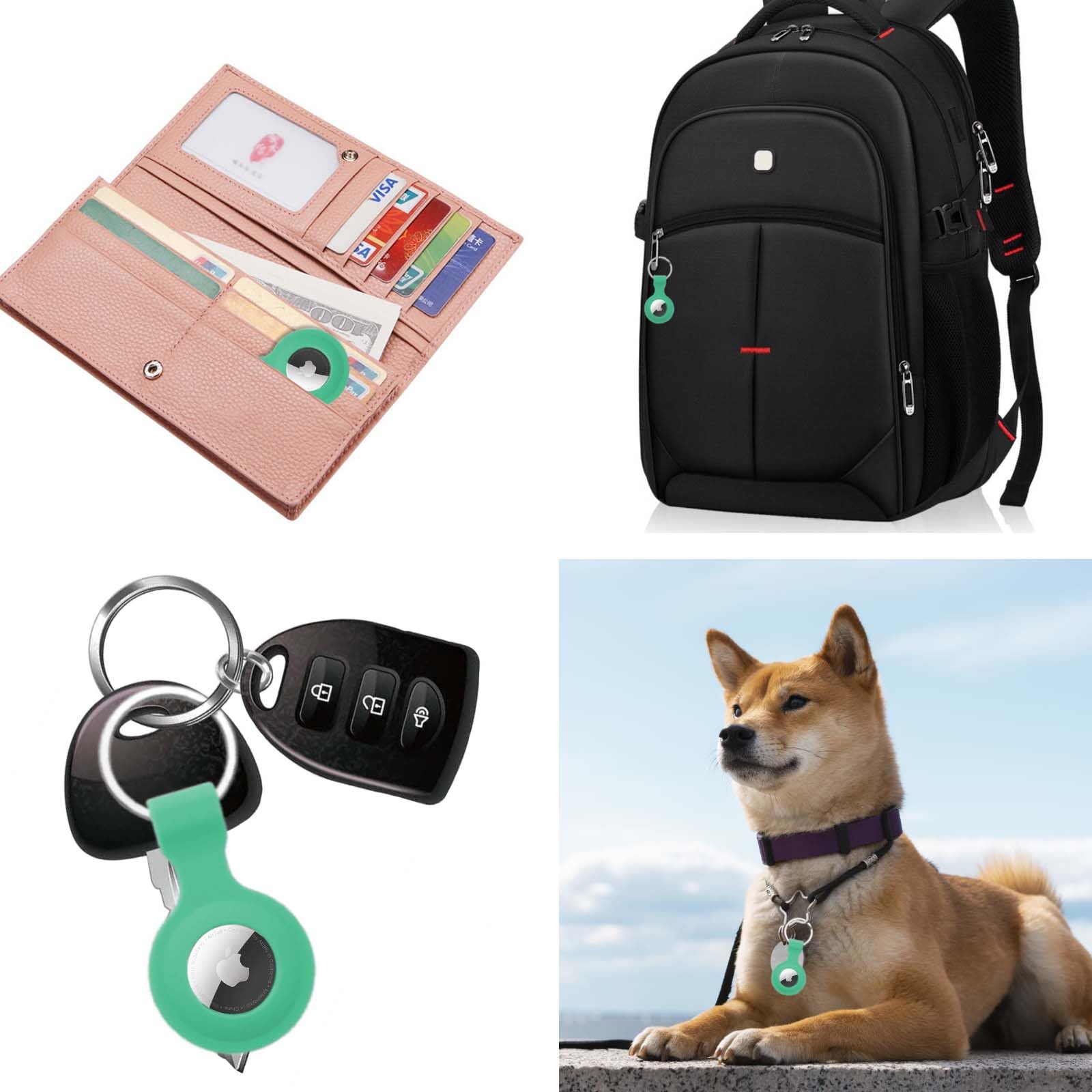 Premium Silicone Case for Apple AirTag 2021 - Anti-Lost Keychain Holder with Secure Key Ring | Protective Cover Compatible with AirTag Tracker | Perfect for Keys, Luggage, Pets & Valuables Tracking
