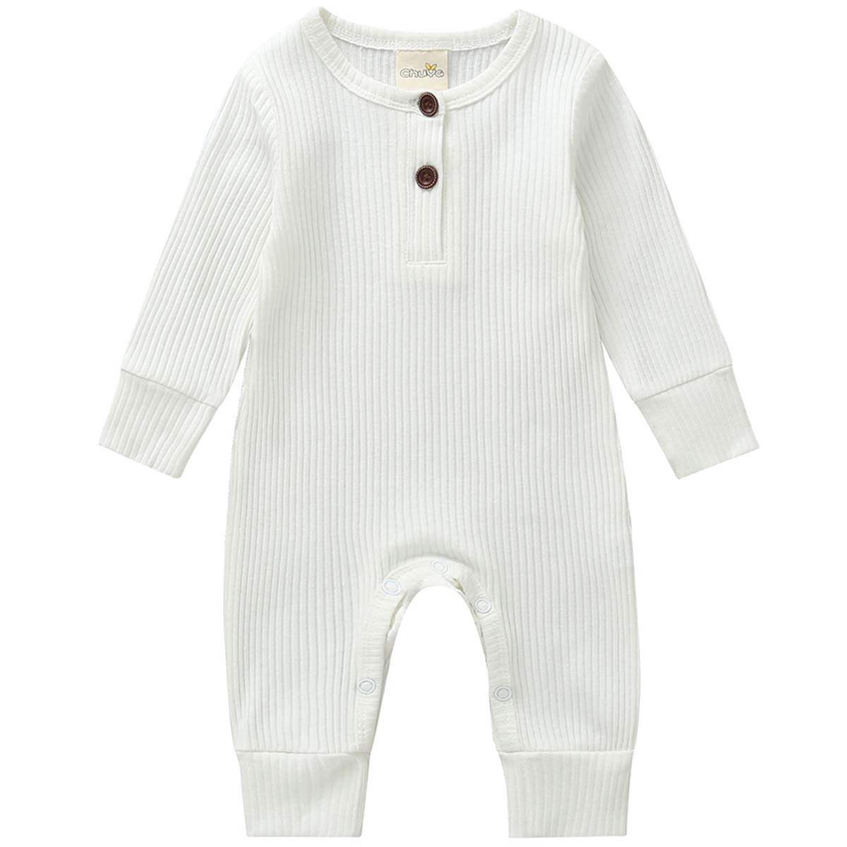 Newborn Baby Romper - Unisex Infant Button-Up Bodysuit One-Piece Jumpsuit for Boys & Girls | Soft Cotton Outfit for Playtime, Photos & Everyday Wear