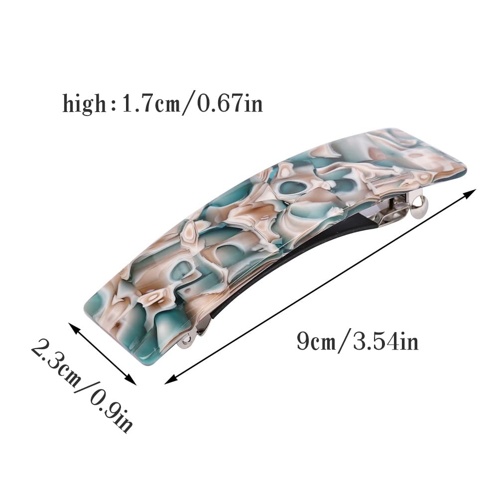 4Pcs French Style Automatic Hair Barrettes for Women - Hair Clips for Fine, Medium & Thick Hair - Perfect for Work, Weddings & Everyday Styling