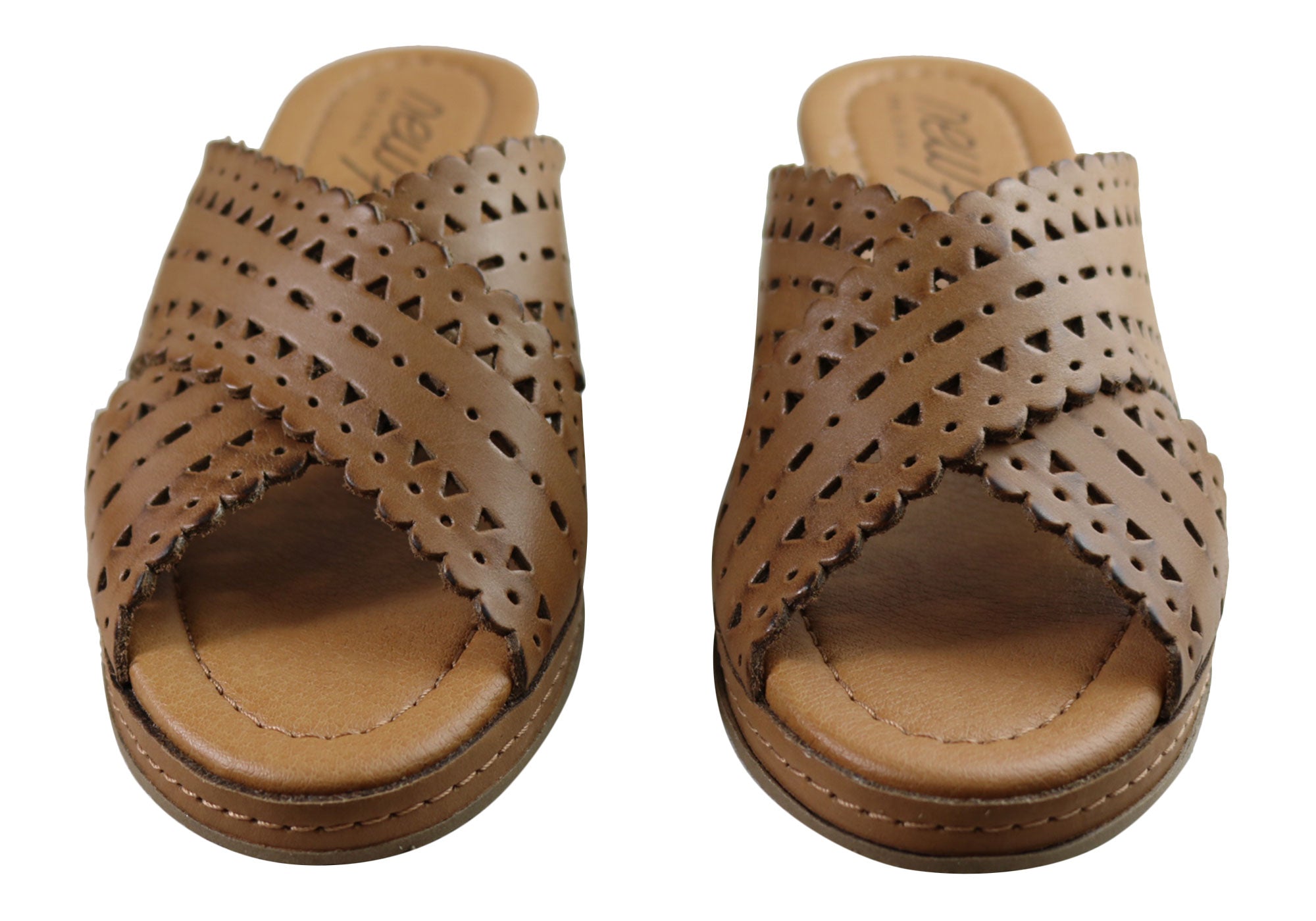 New Tory Women's Leather Wedge Slides Sandals - Comfortable Summer Casual Shoes for Women - Perfect for Beach, Vacation & Everyday Wear