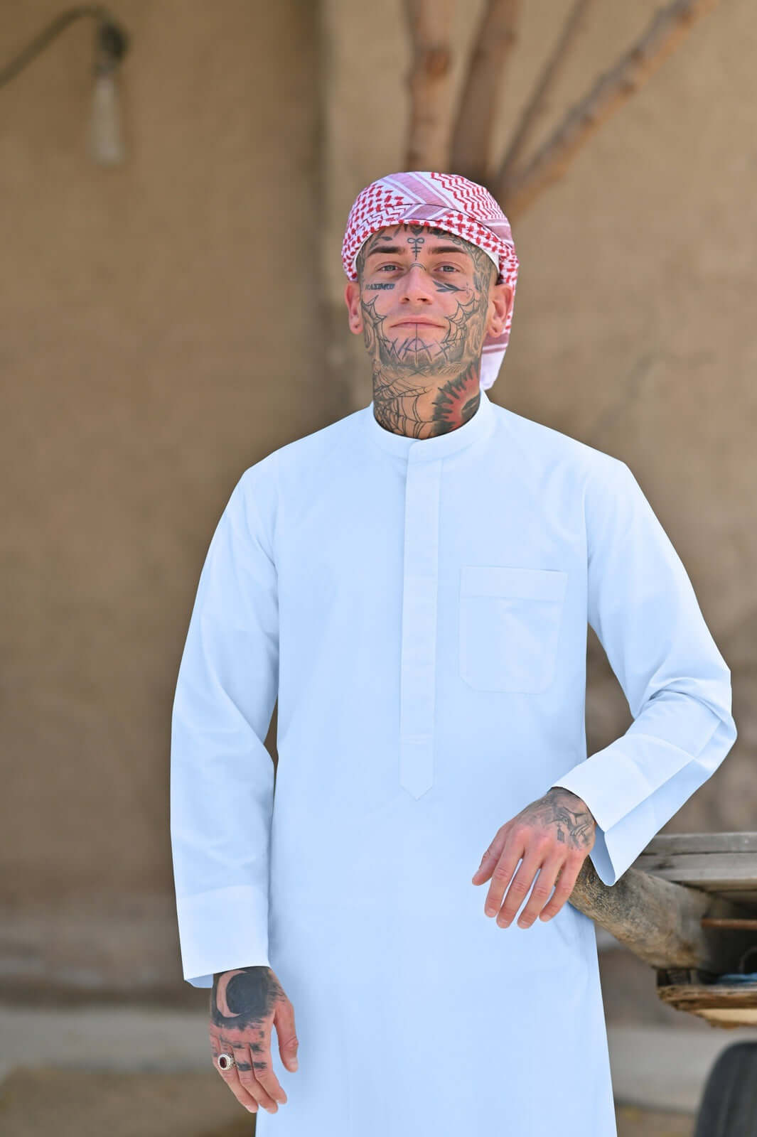 Premium White Kuwaiti Thobe for Men - Traditional Arabic Robe for Eid, Weddings & Special Occasions