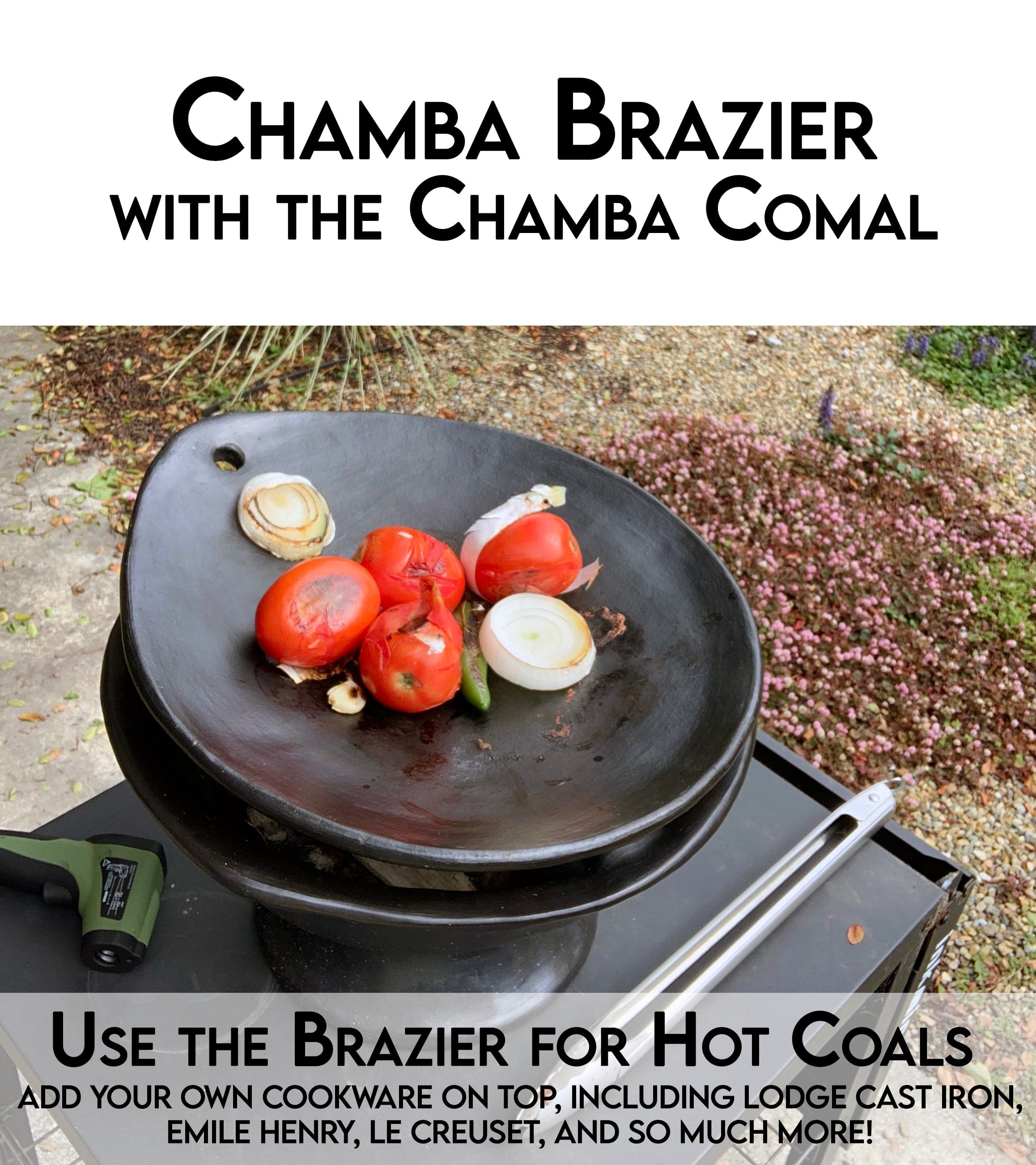 Premium Chamba Brazier - Medium Size, Authentic Mexican Clay Cookware for Traditional Stews & Tamales | Perfect for Outdoor Cooking & Authentic Mexican Cuisine