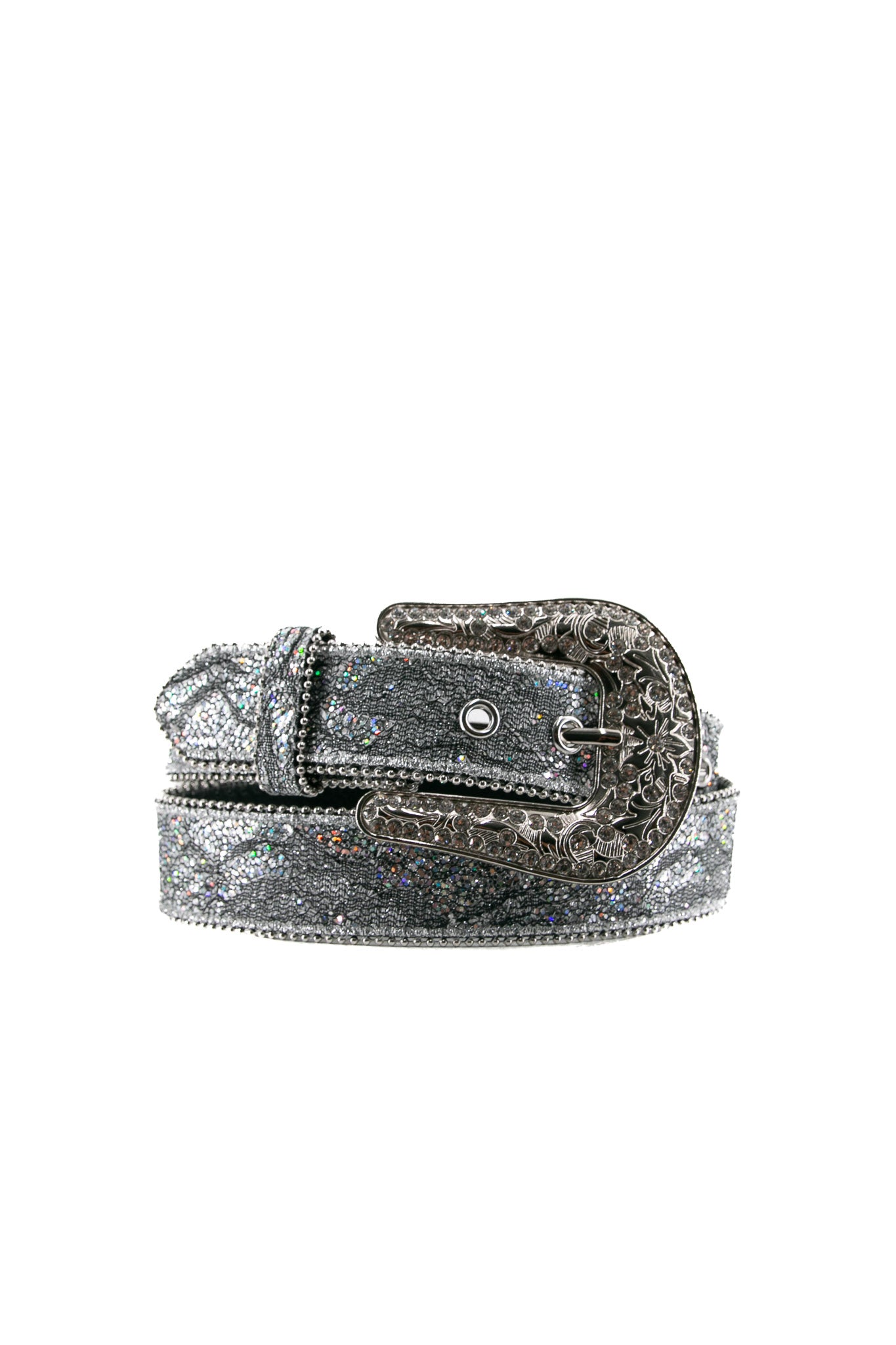 Nocona Glitter Lace Overlay Engraved Cowgirl Belt - Western Fashion Accessory for Rodeo, Country Dance & Cowgirl Outfits