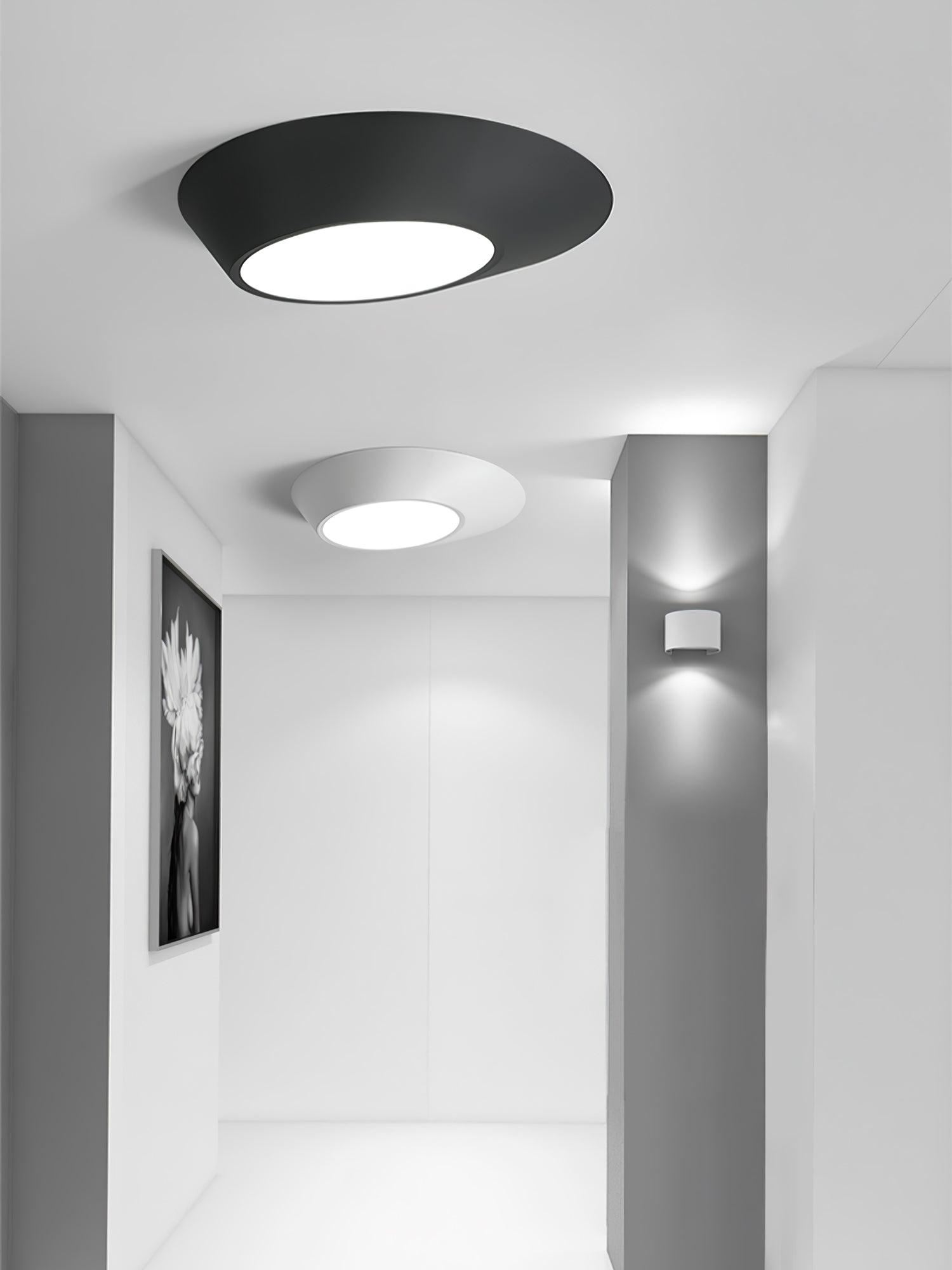 Modern Angled Ceiling Light Fixture - Adjustable LED Flush Mount for Kitchen, Bedroom & Hallway - Energy Efficient Indoor Lighting Solution