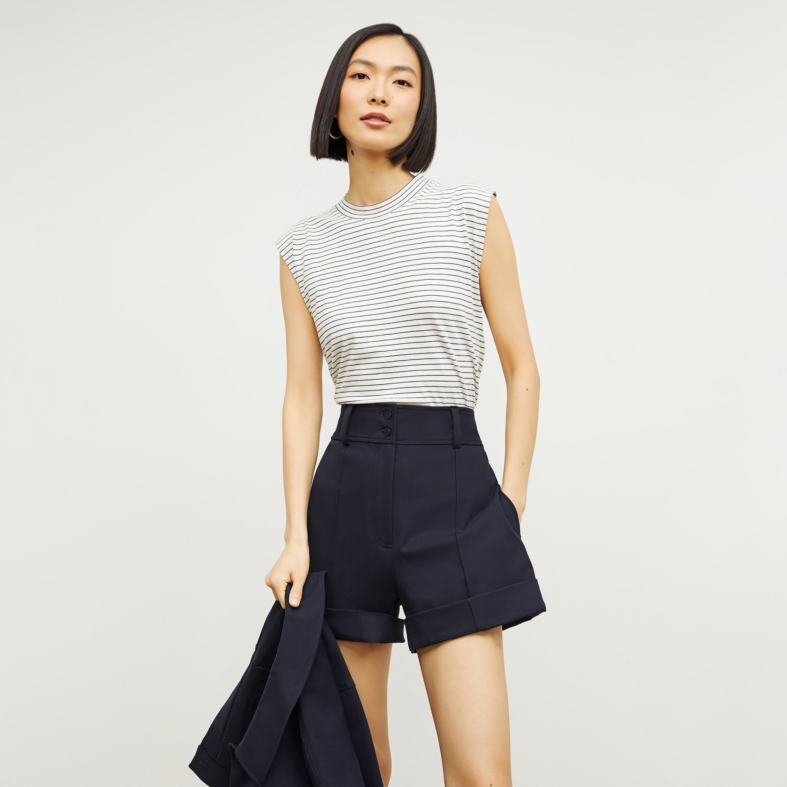 Eco-Friendly Caitlin Short - Sustainable Alternative to Denim in Ink Color | Perfect for Casual Wear, Outdoor Activities & Everyday Comfort