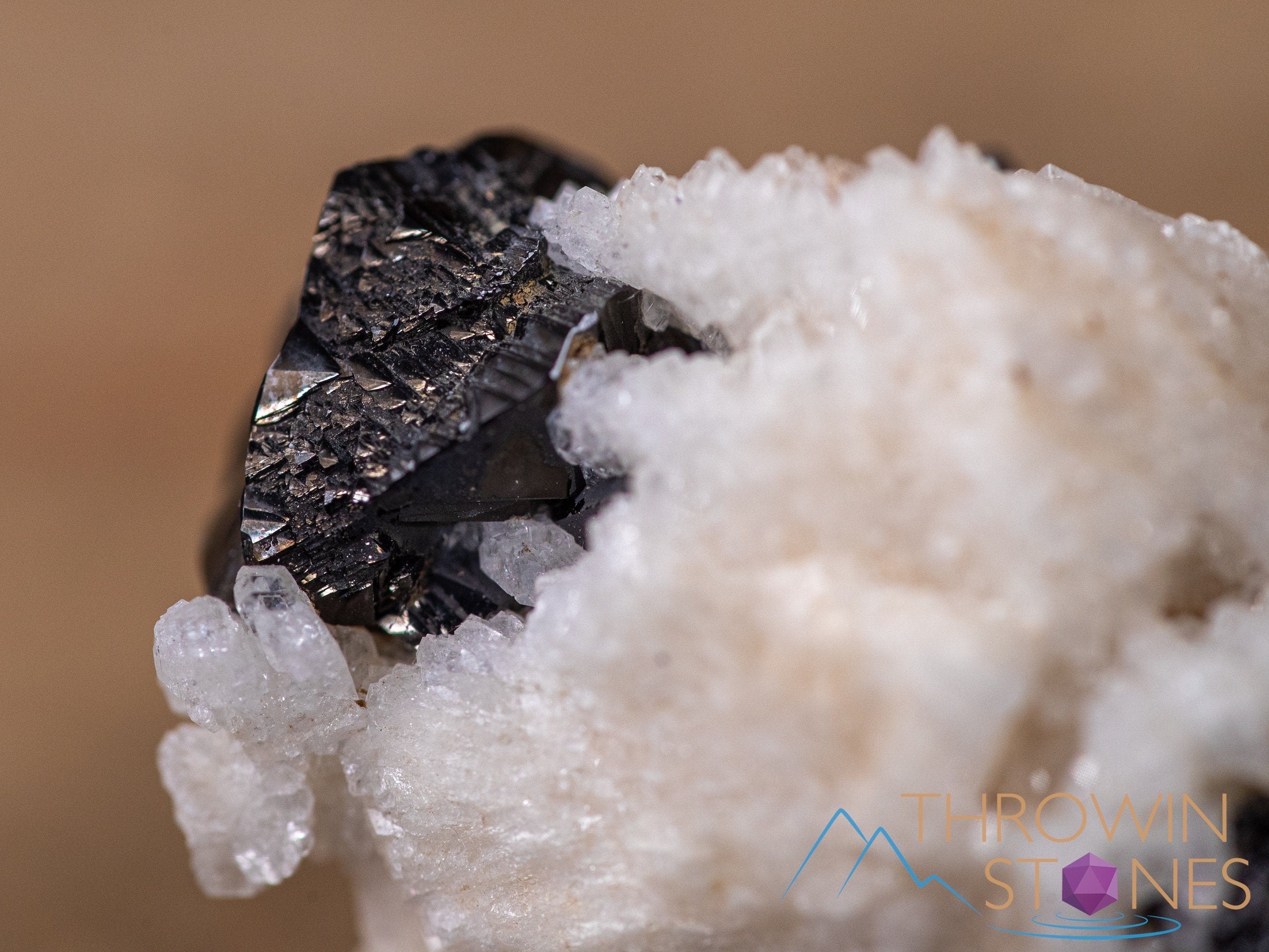 Natural CASSITERITE on ALBITE Raw Crystal Cluster - Healing Stone Specimen, Mineral Collection, Unique Housewarming Gift & Spiritual Home Decor (40673) - Perfect for Meditation, Energy Work & Display Cabinet
