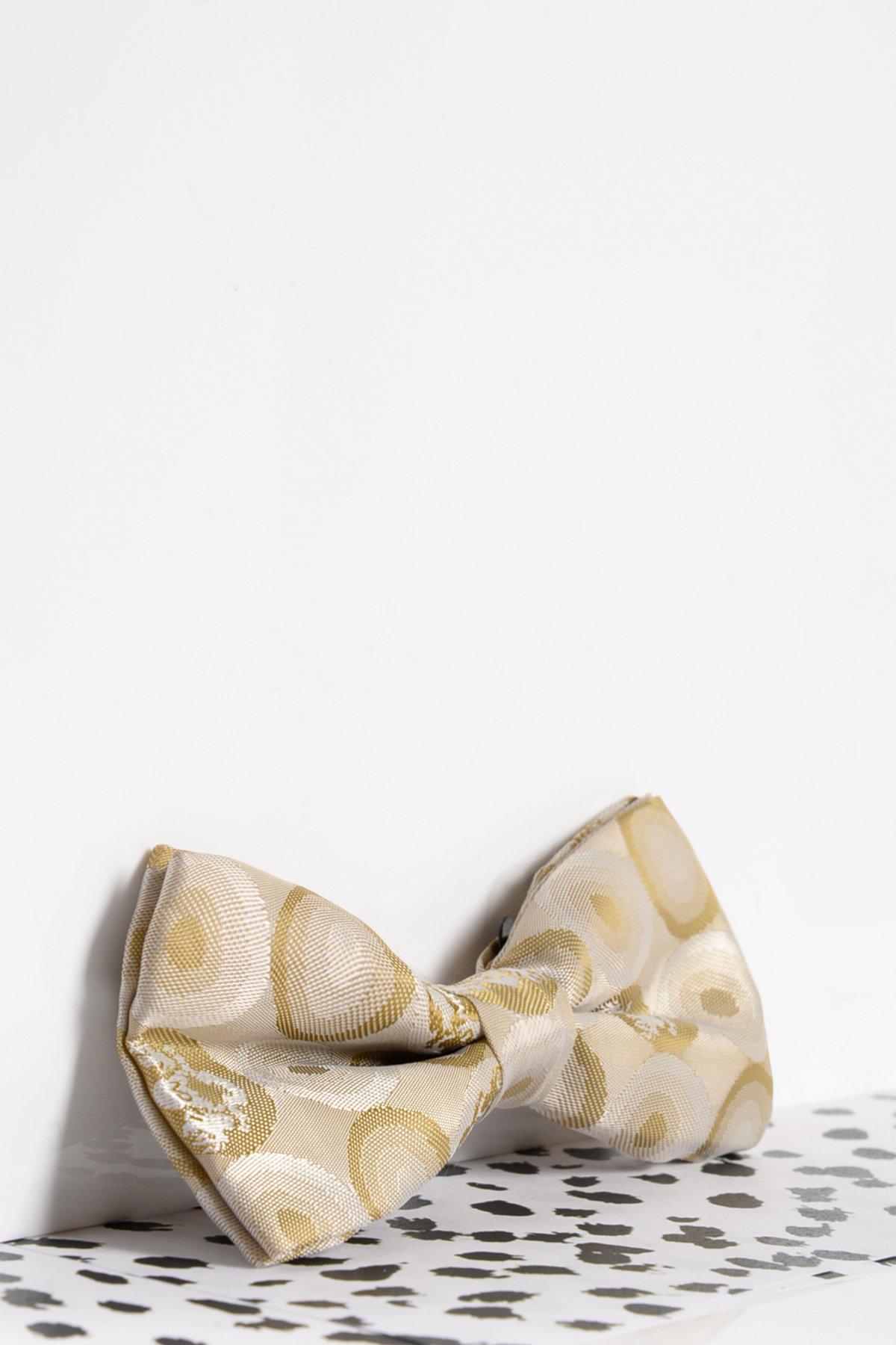 Kids' Stone Bubble Circle Print Bow Tie - Stylish & Fun Accessory for Boys' Formal Events, Parties & School Photos