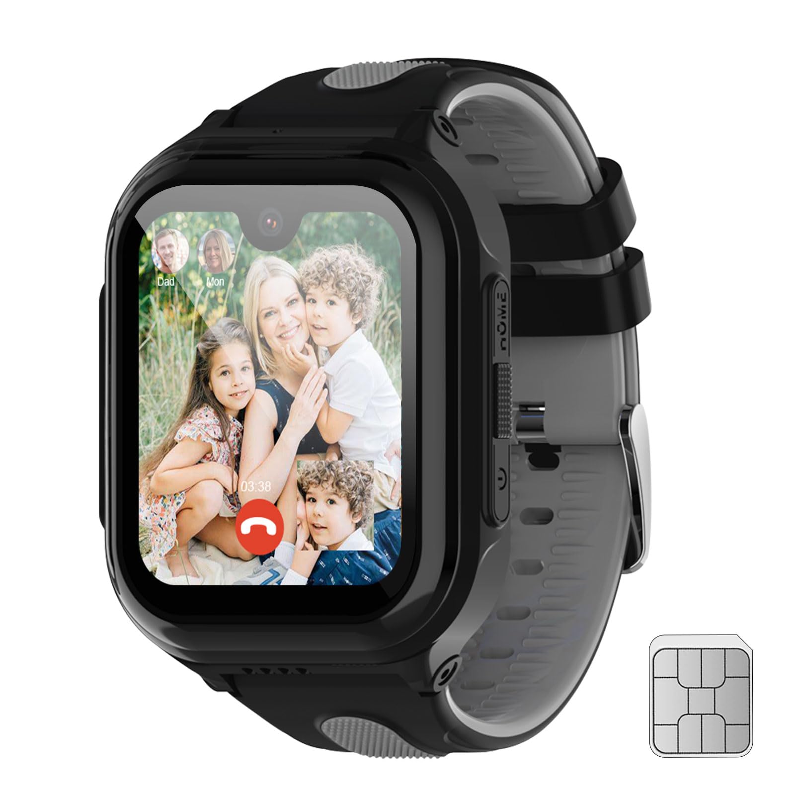 Kids Smart Watch with GPS Tracker, Video Calling, Pedometer & SOS - 4G/WiFi, AMOLED Screen for Boys & Girls - Perfect for School, Outdoor Play & Safety Tracking
