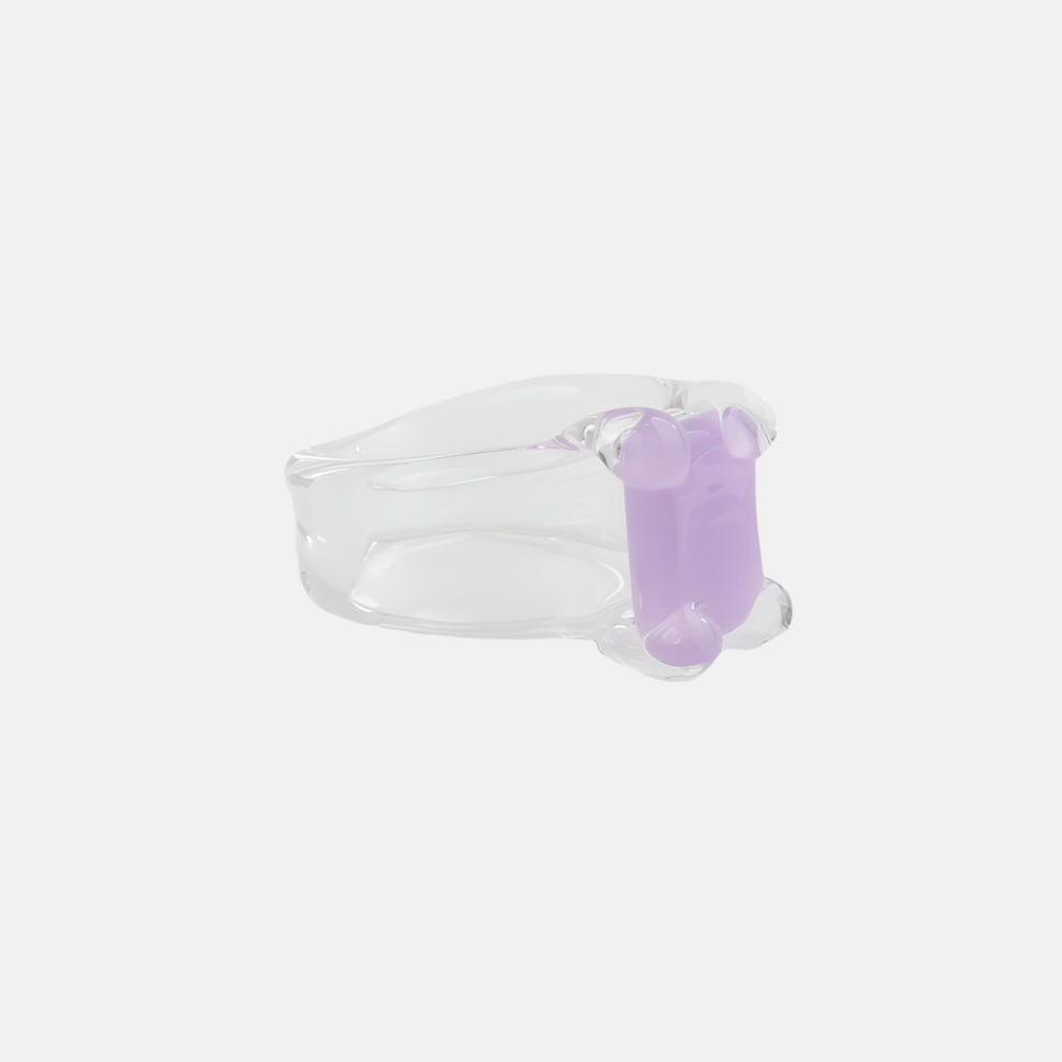 Elegant Purple Satin Prong Set Ring for Women | Dainty Jewelry Gift for Her | Perfect for Date Night, Weddings & Special Occasions