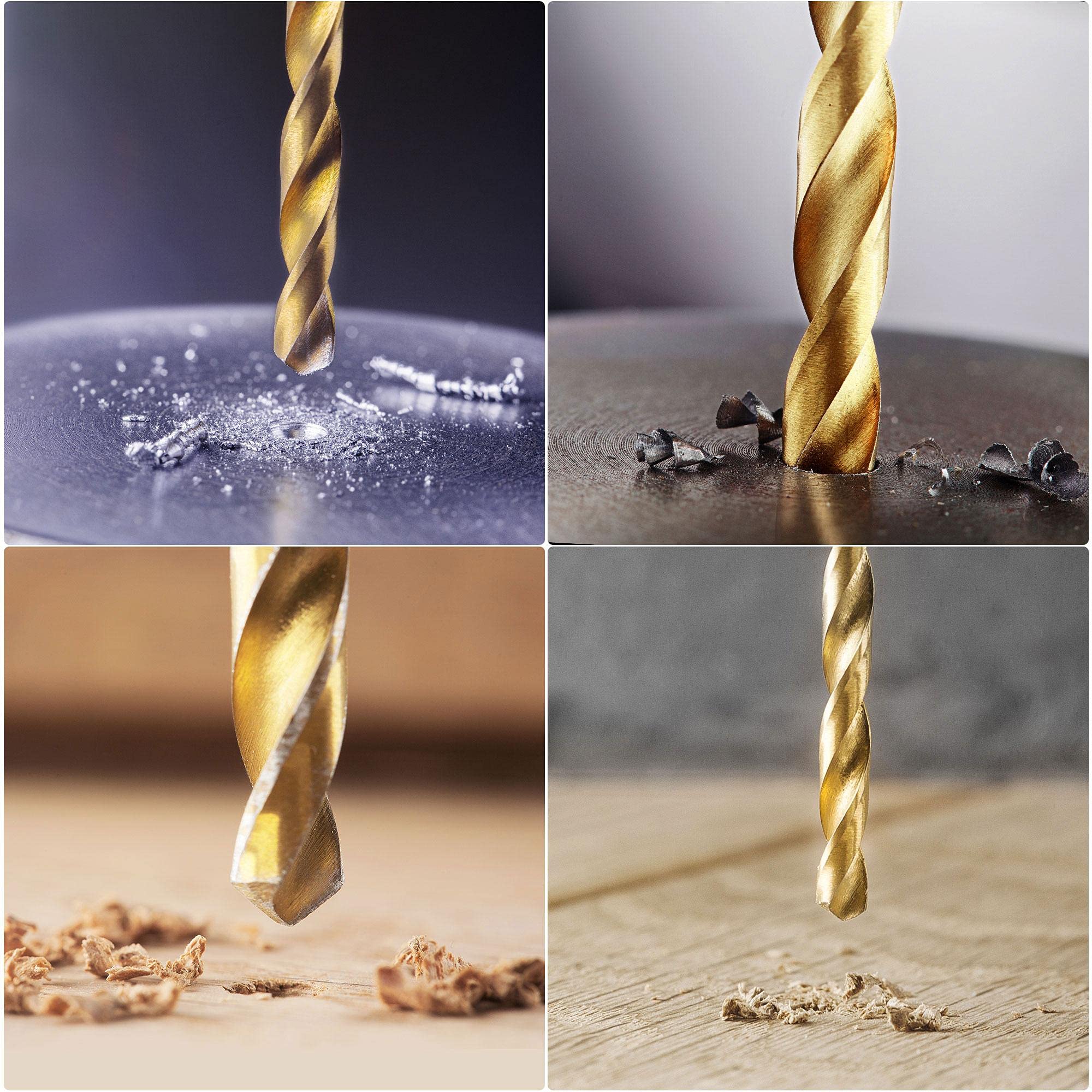 uxcell 7.3mm High Speed Steel Twist Drill Bit - Titanium Coated, 109mm Length, Fully Ground for Metal, Wood & Plastic Drilling | Perfect for DIY Projects & Professional Workshop Use