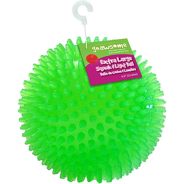 Gnawsome Extra Large Squeak & Light Ball for Dogs - Durable Chew Toy with Interactive Sounds and Flashing Lights - Perfect for Playtime, Training, and Outdoor Activities